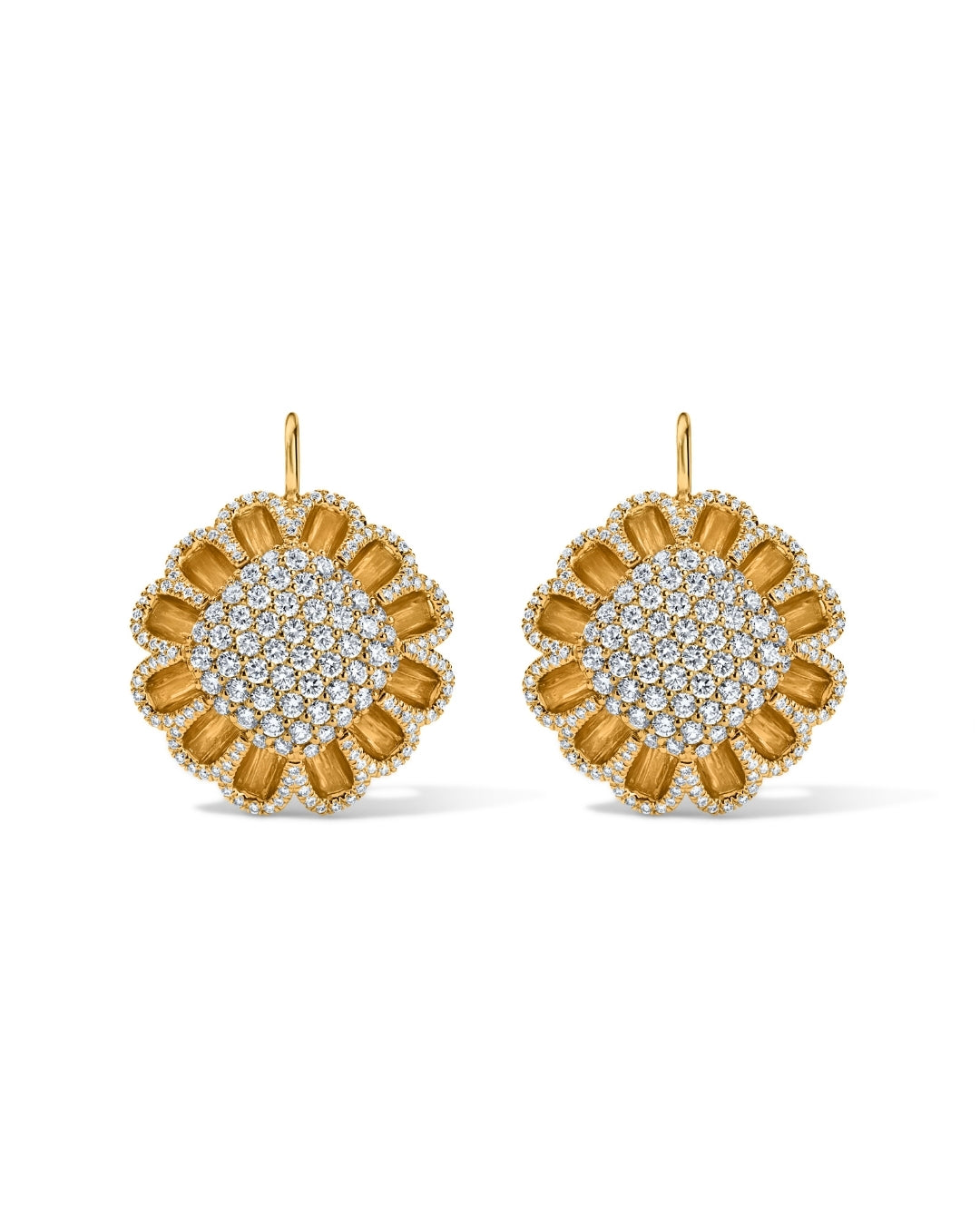 Floating All Diamond Mega Drop Earrings