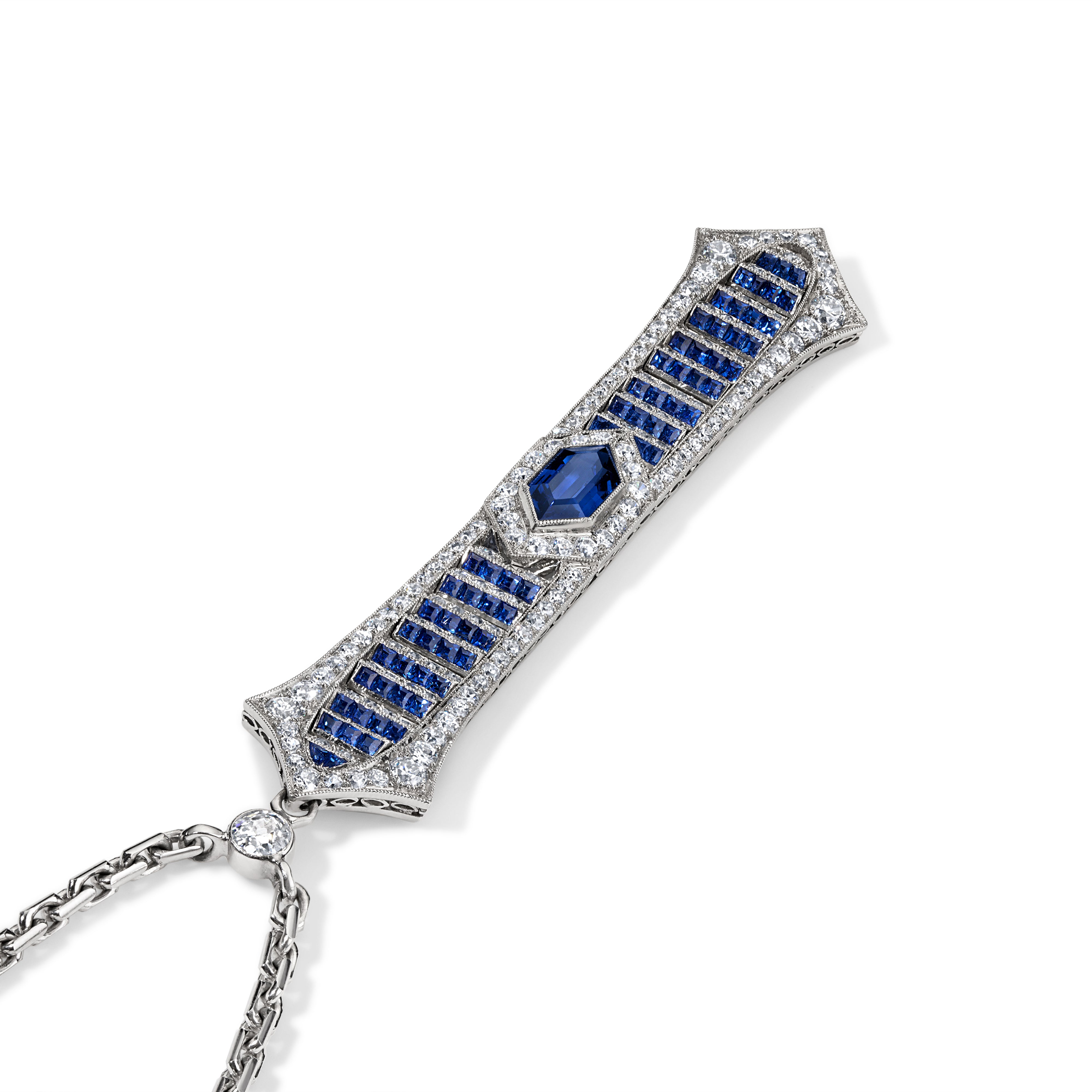 Sapphire and Diamond Duality Double Wrap Sautoir