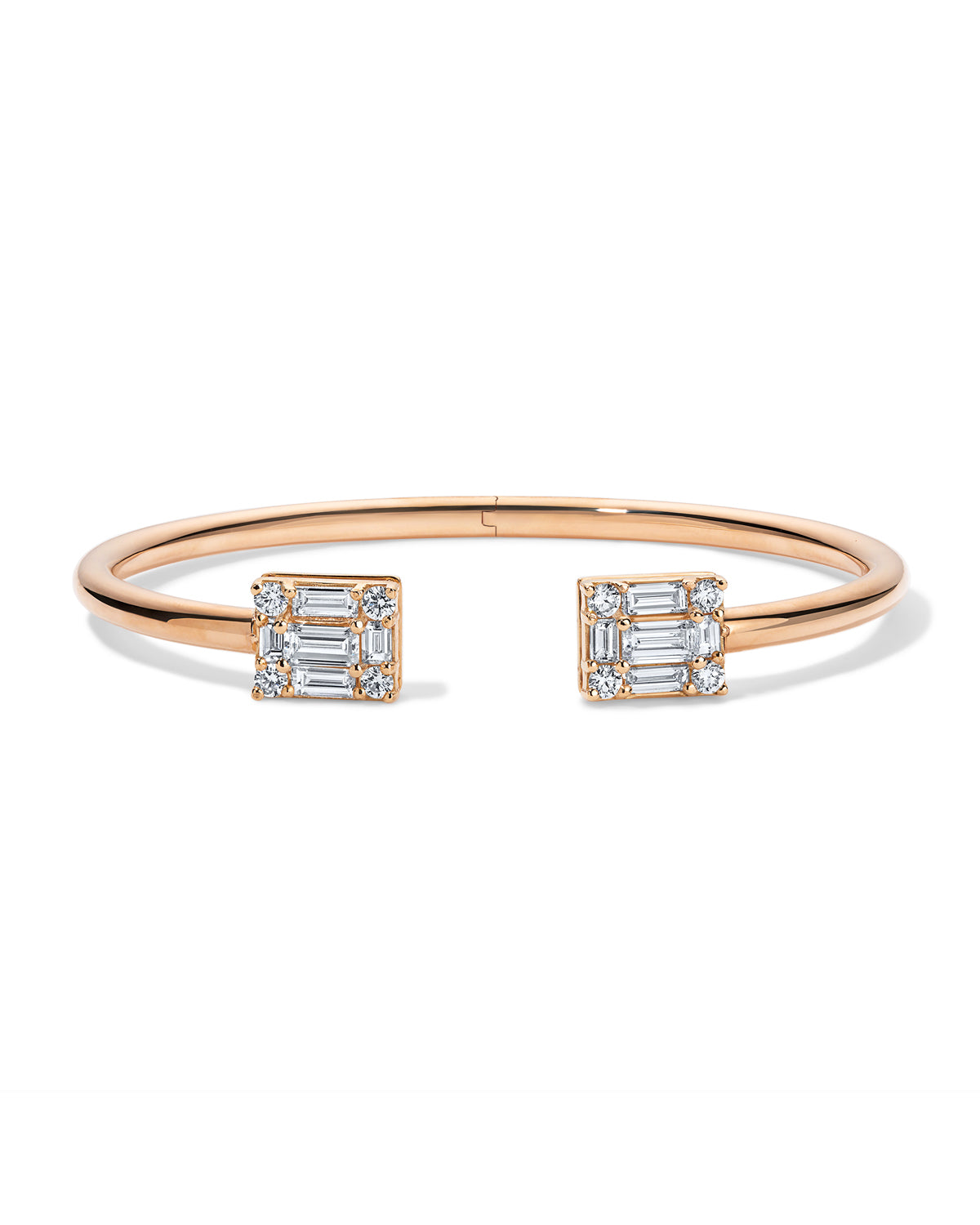 Clarity Dual Cube Hinged Bangle