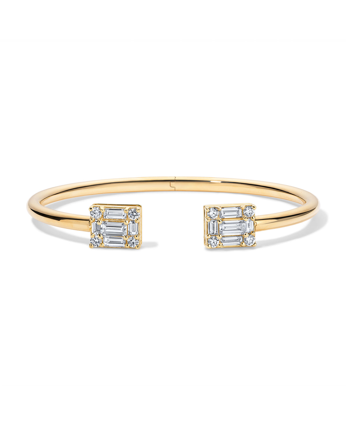 Clarity Dual Cube Hinged Bangle