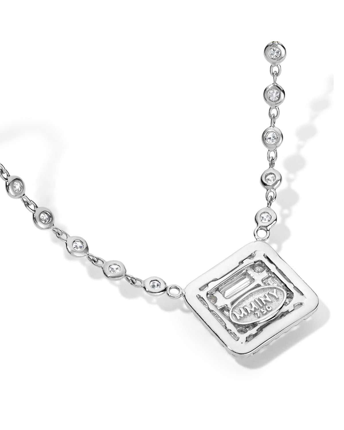 CLARITY<sup>3</sup> ALL DIAMOND HALO CUBE NECKLACE