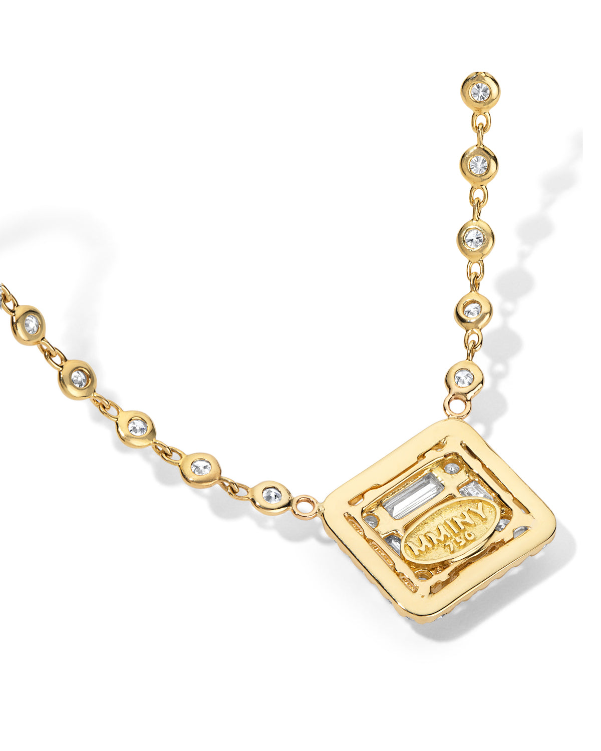 CLARITY<sup>3</sup> ALL DIAMOND HALO CUBE NECKLACE
