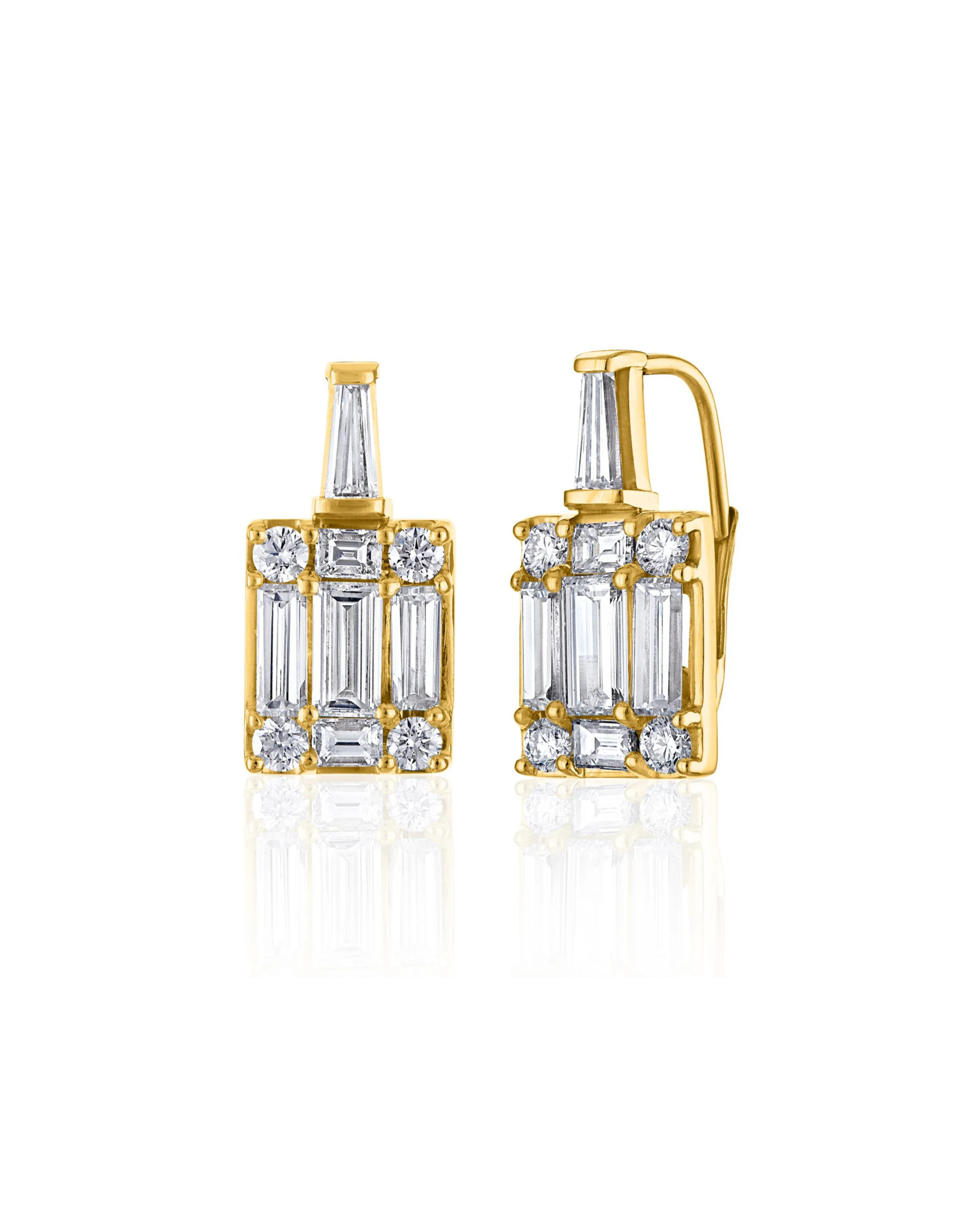 Clarity Mega Tapered Baguette Earrings