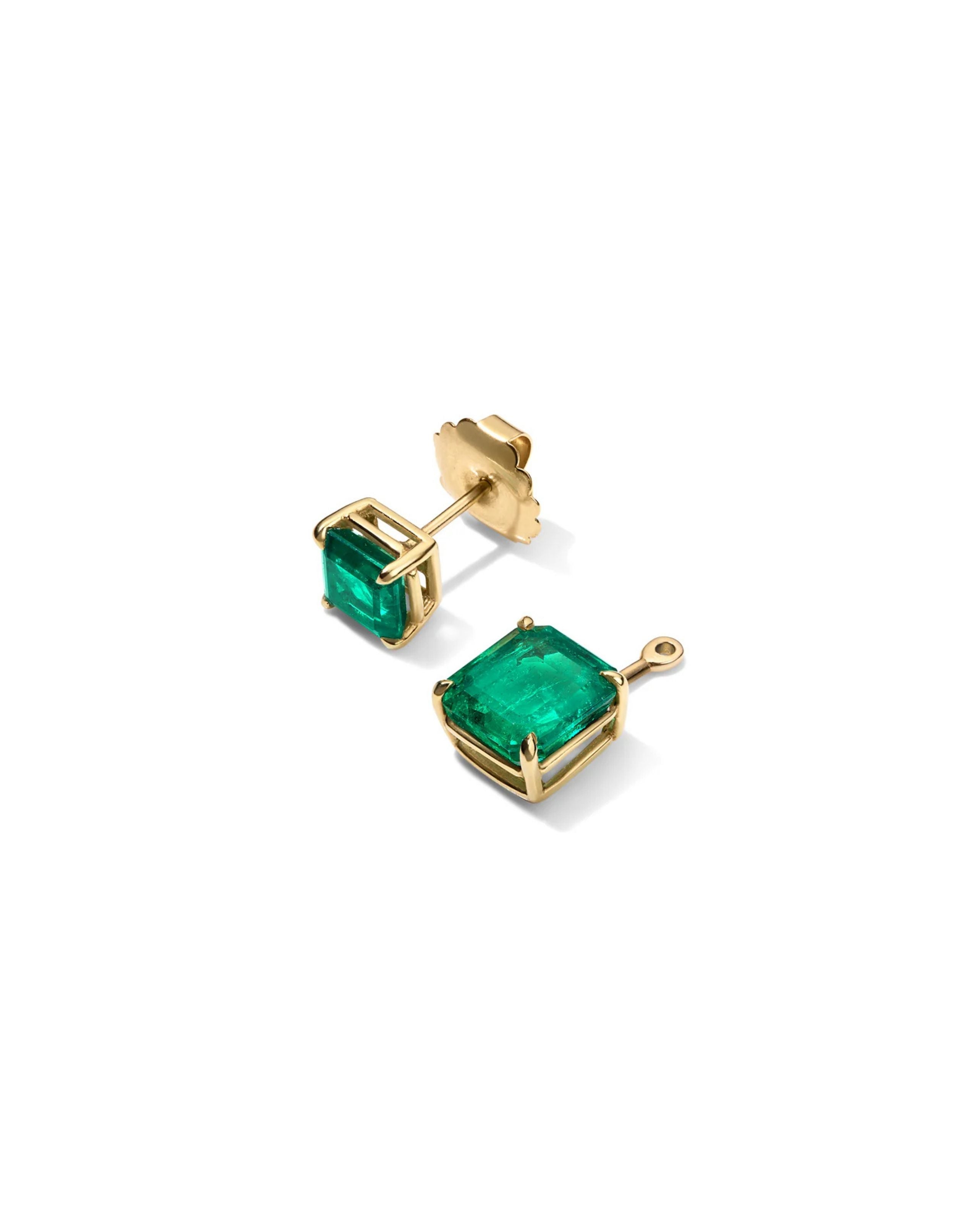 Colombian Emerald Drop & Stud Earrings