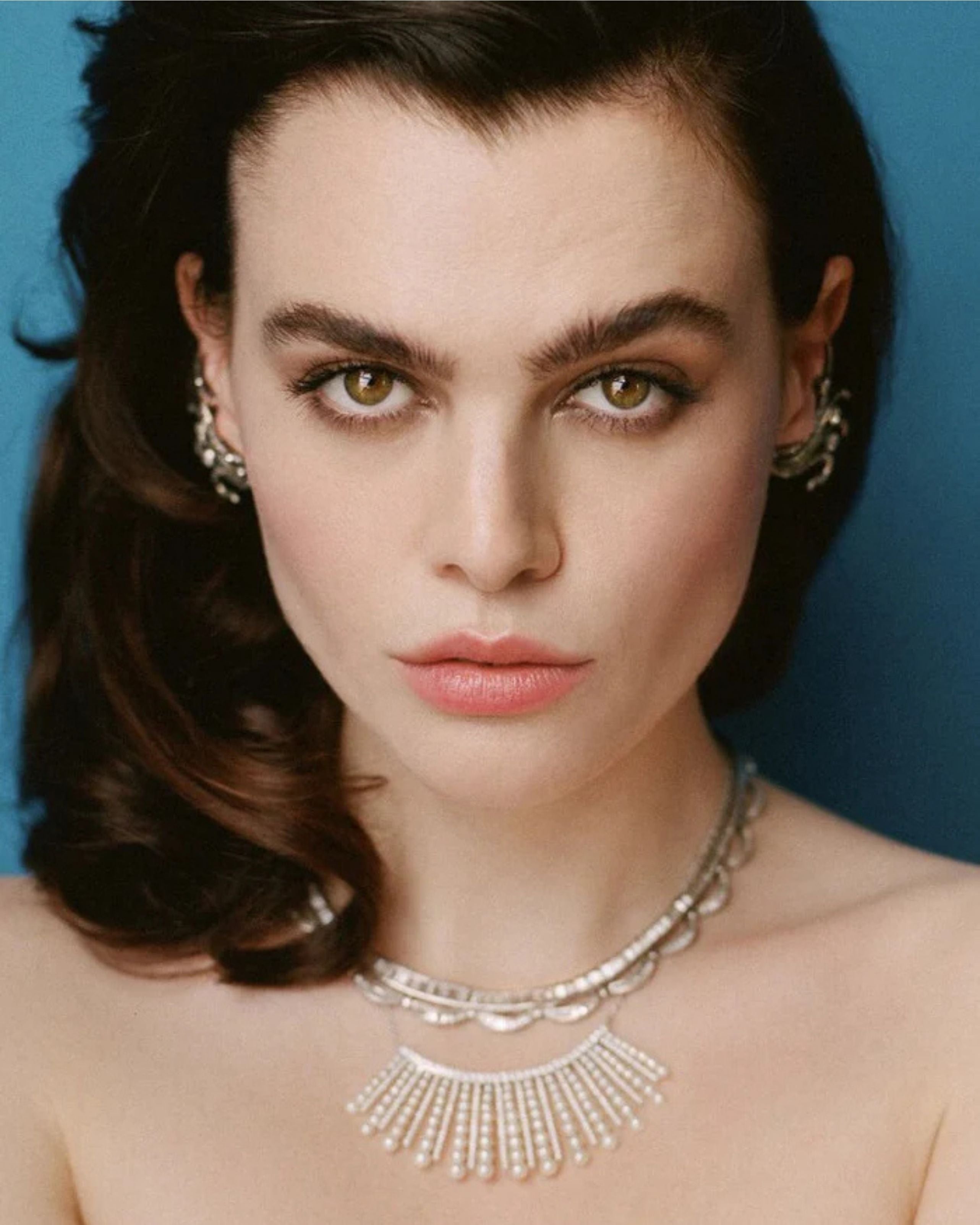 Diamond Pearl Spoke Necklace