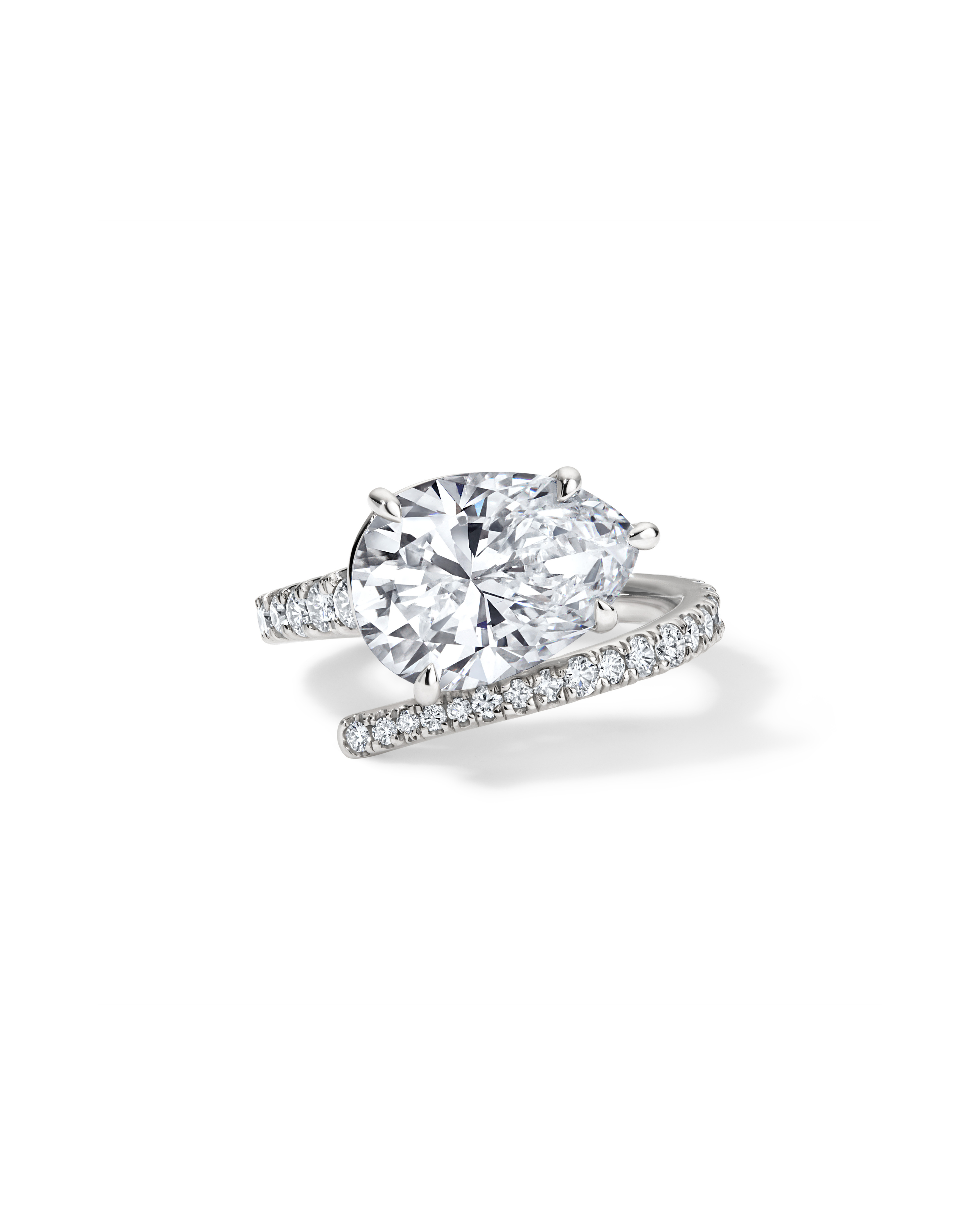 Diamond Single Spiral Ring
