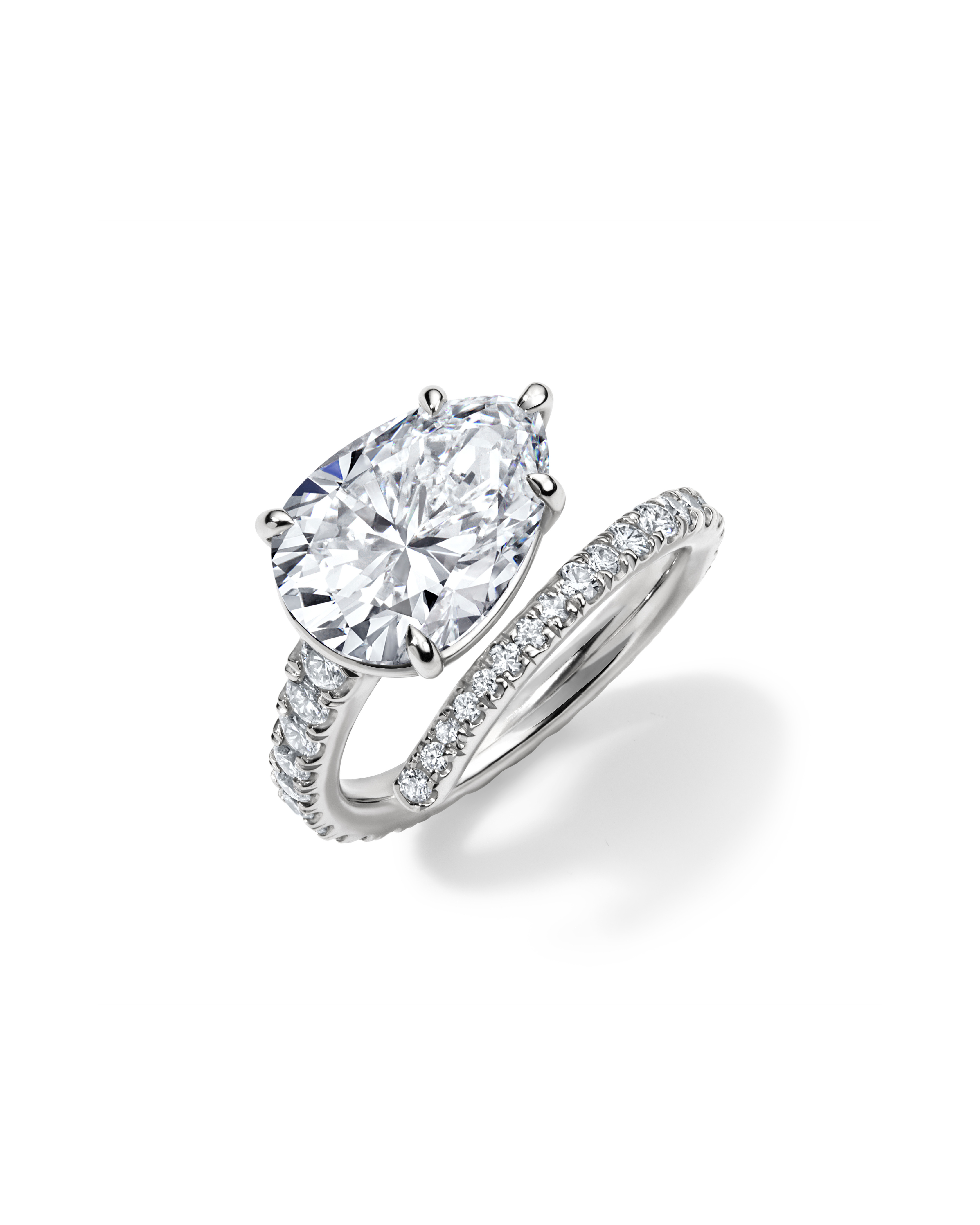 Diamond Single Spiral Ring