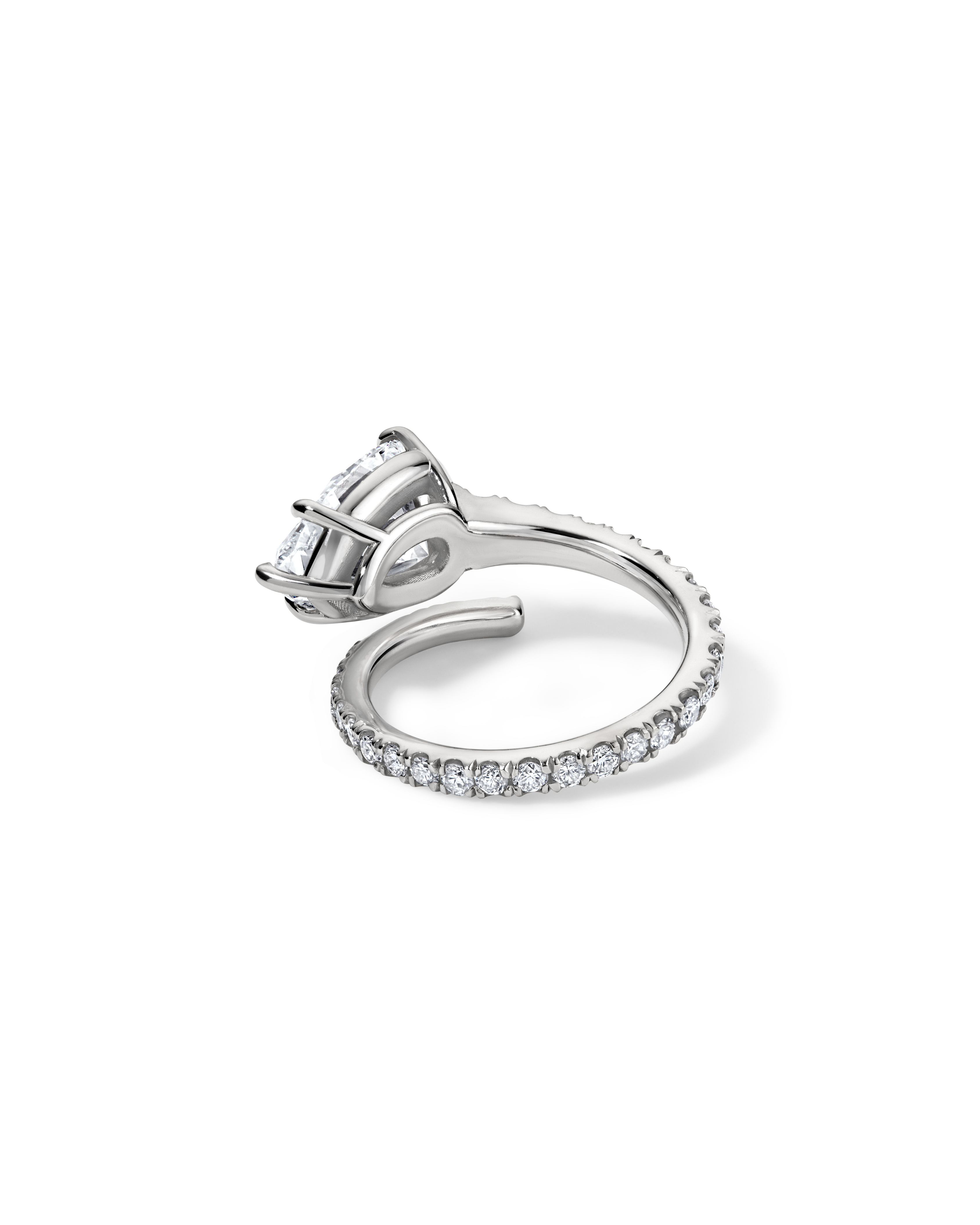 Diamond Single Spiral Ring