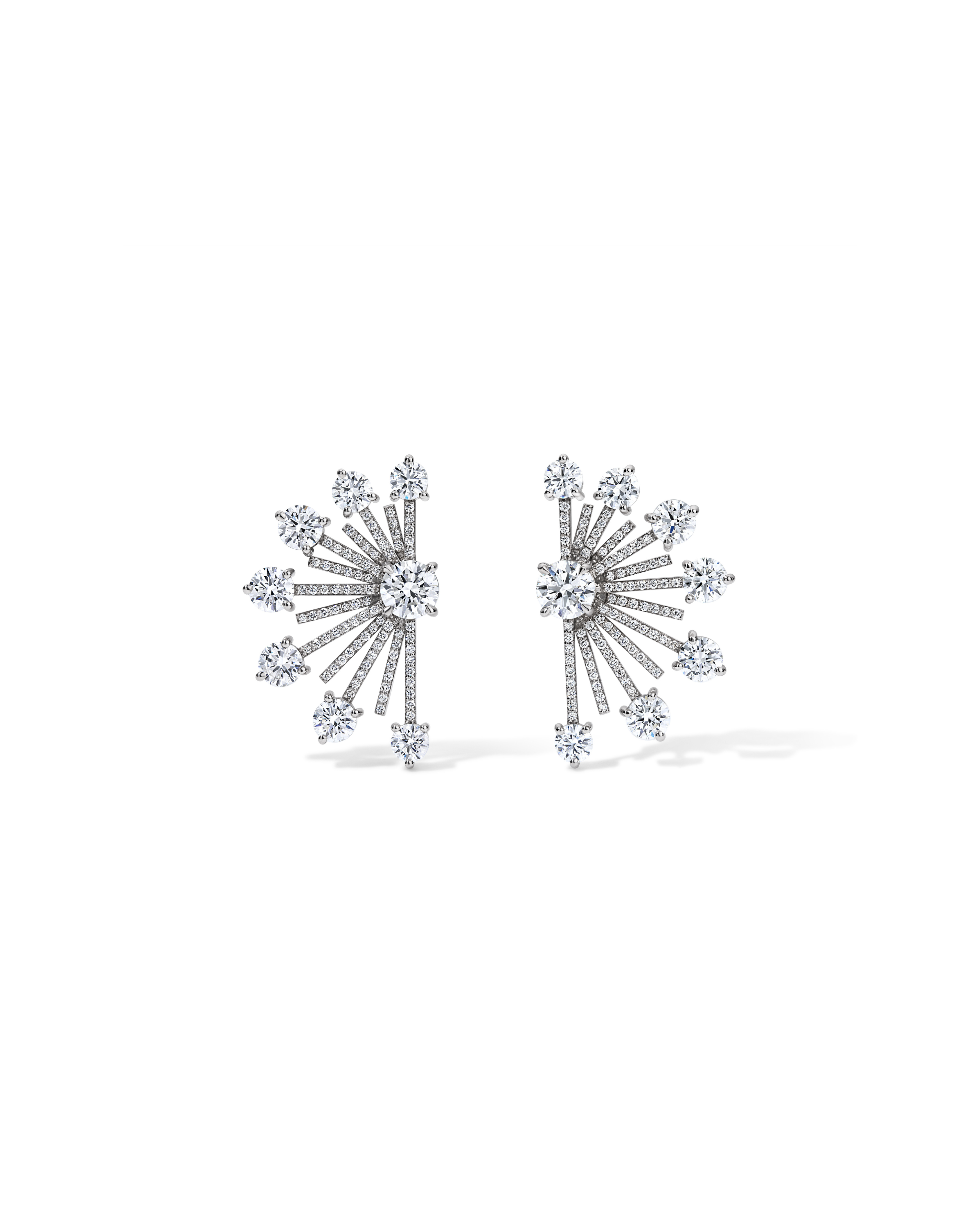 Radiant Diamond Spoke Earrings