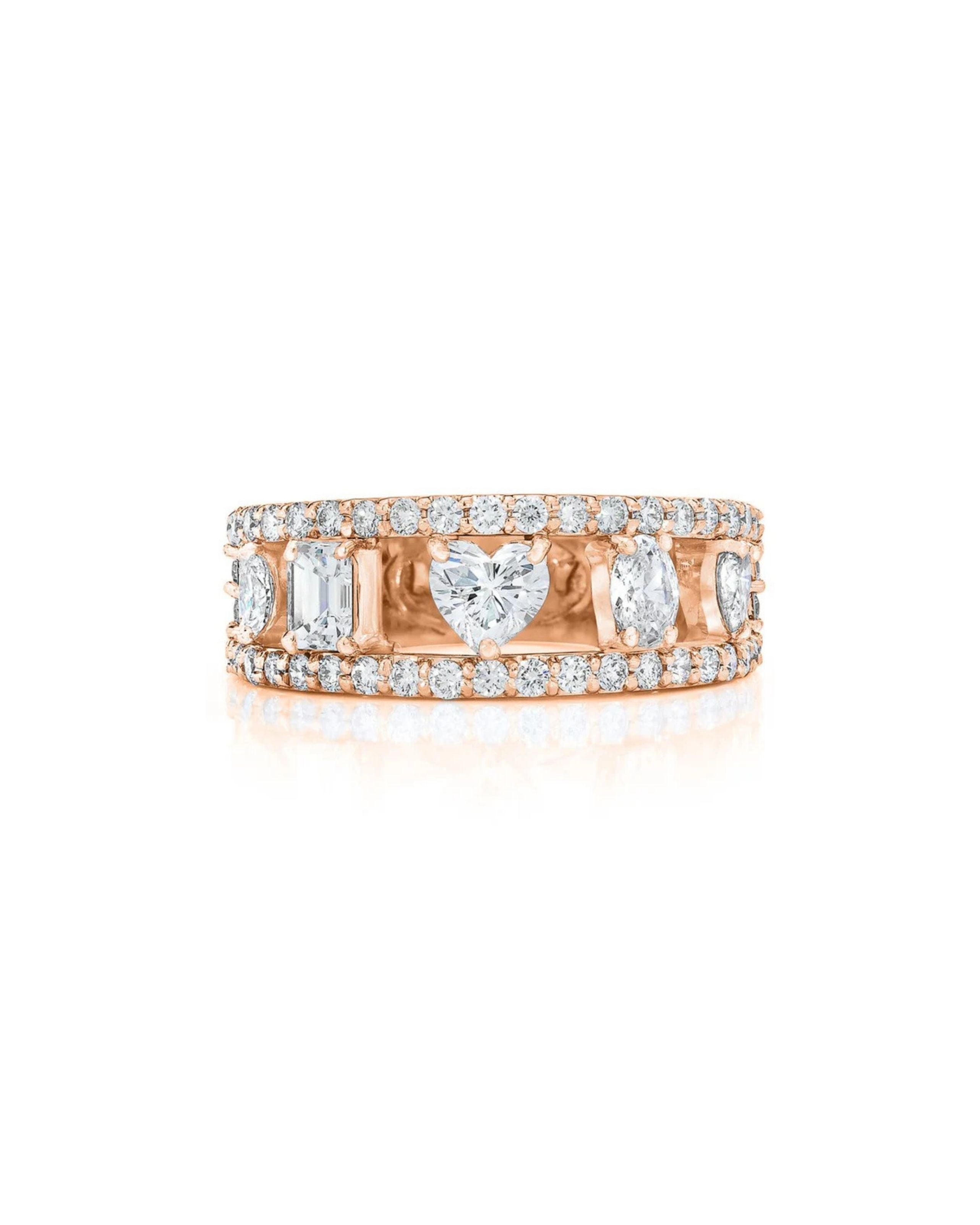 Fancy Cut Five Stone Ring