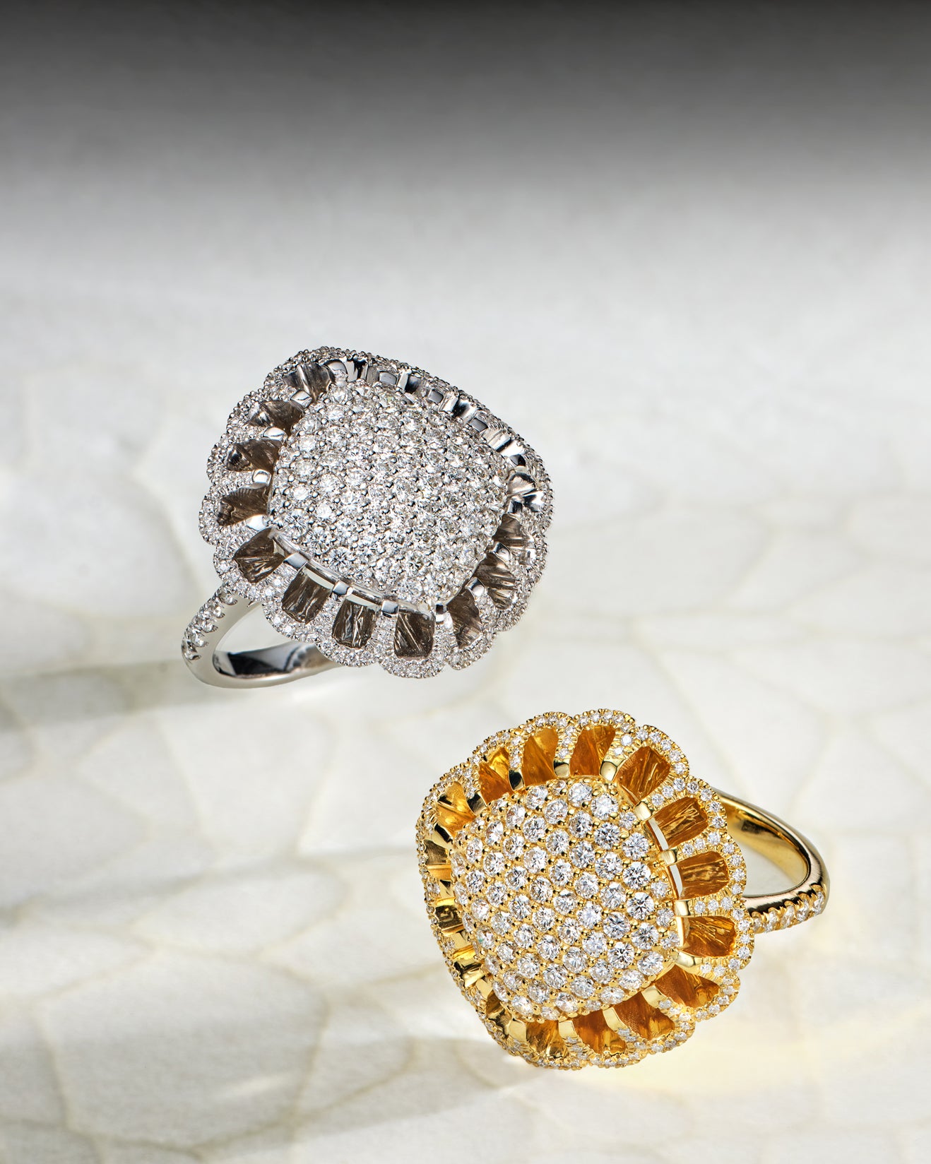 FLOATING ALL-DIAMOND RING
