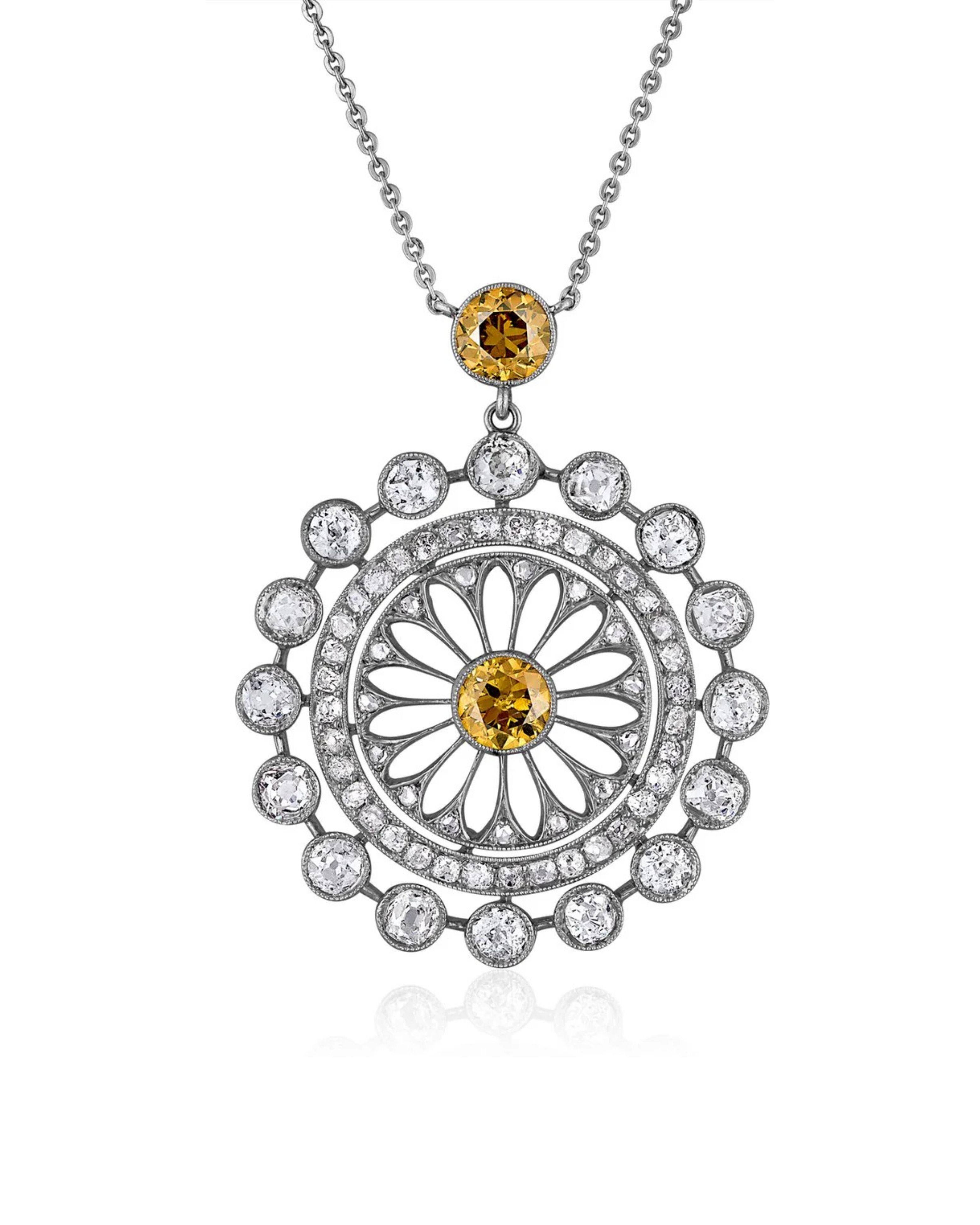 Original Edwardian Filigree Diamond Necklace