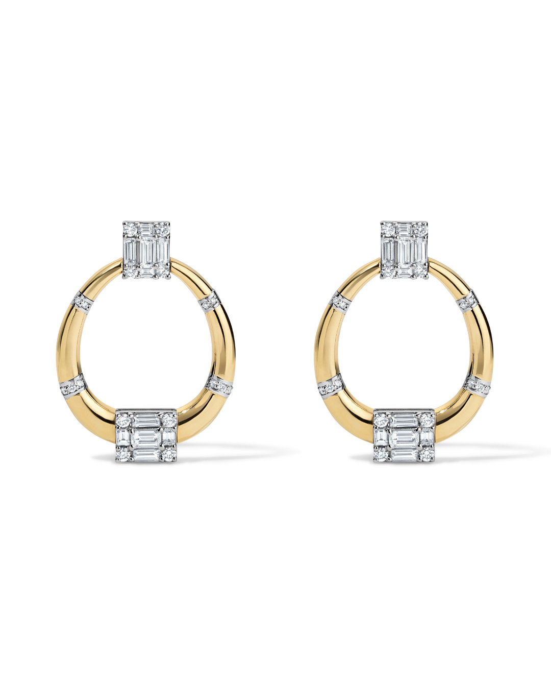 Clarity Polished Gold Doorknocker Earrings