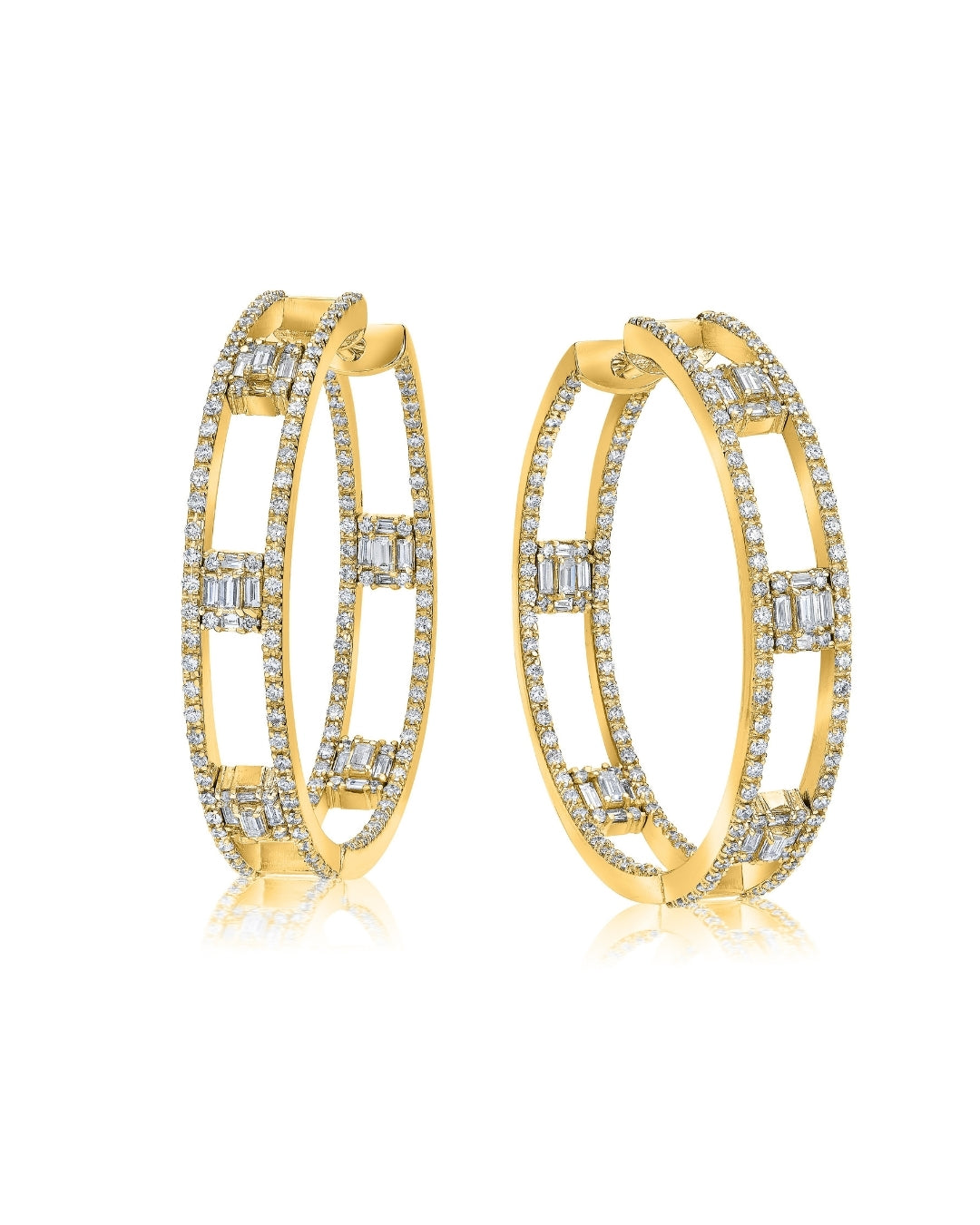 Clarity Inside-Out Diamond Hoops