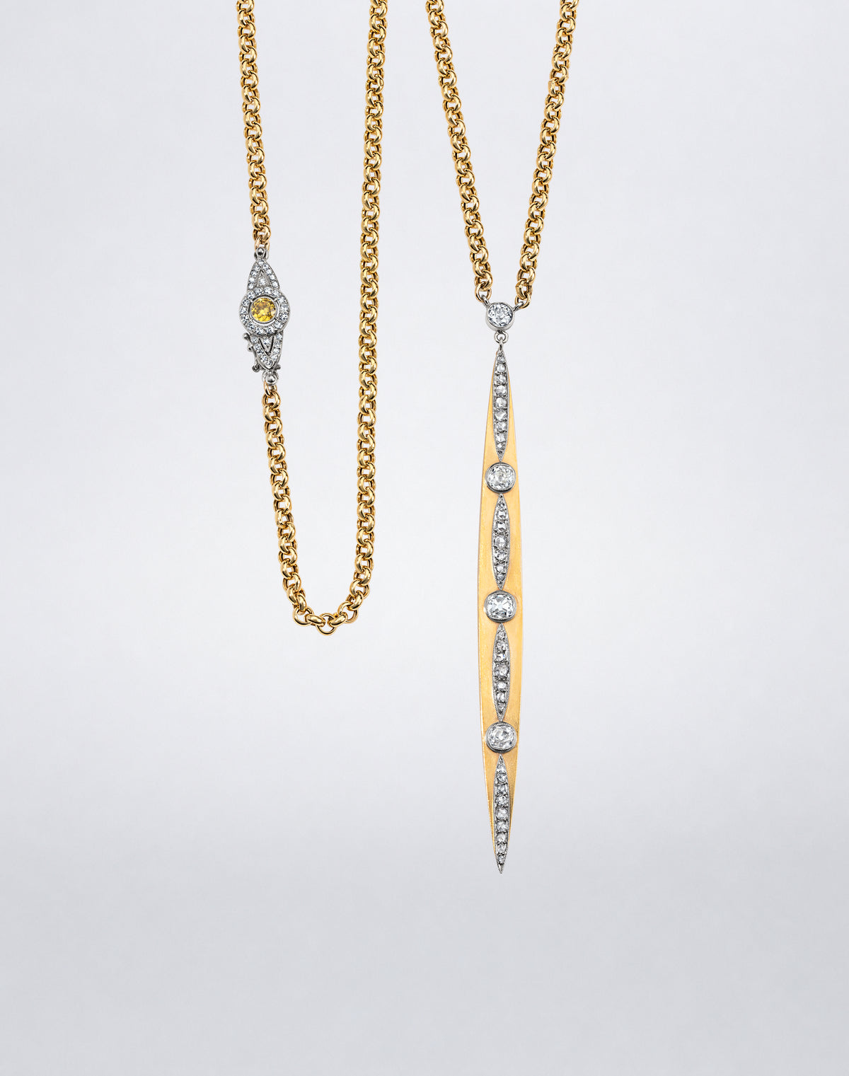 Gilded Age Gold and Diamond Sautoir