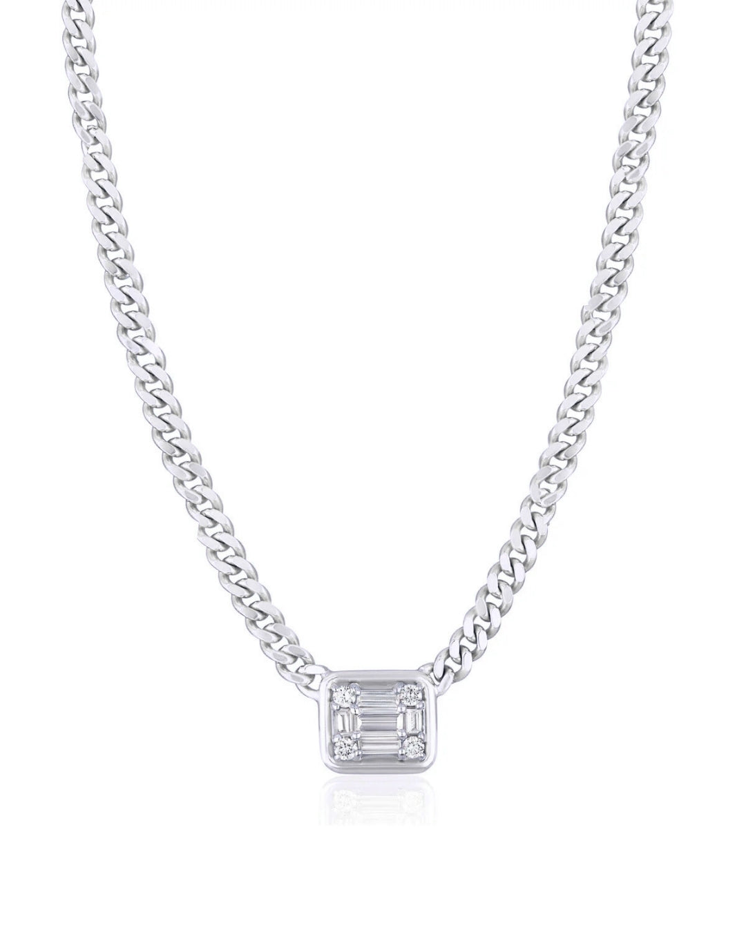 Clarity Gold Framed Link Necklace