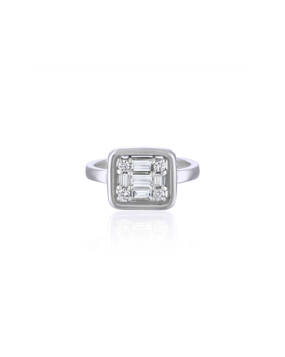 Clarity Gold Framed Ring