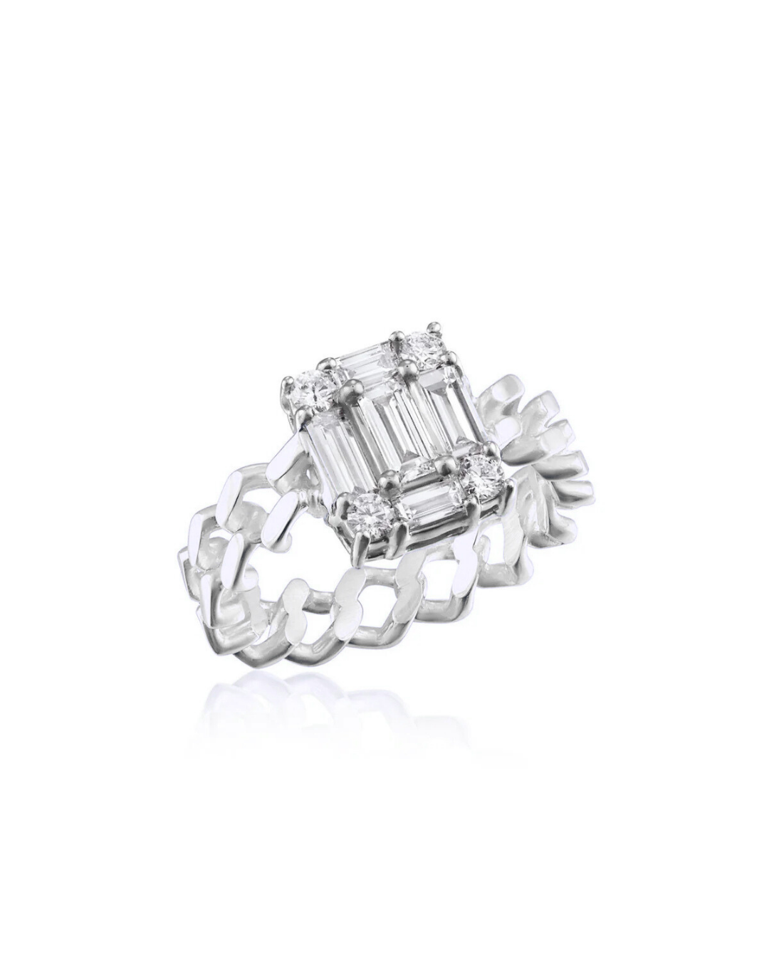 Clarity Cube Link Ring