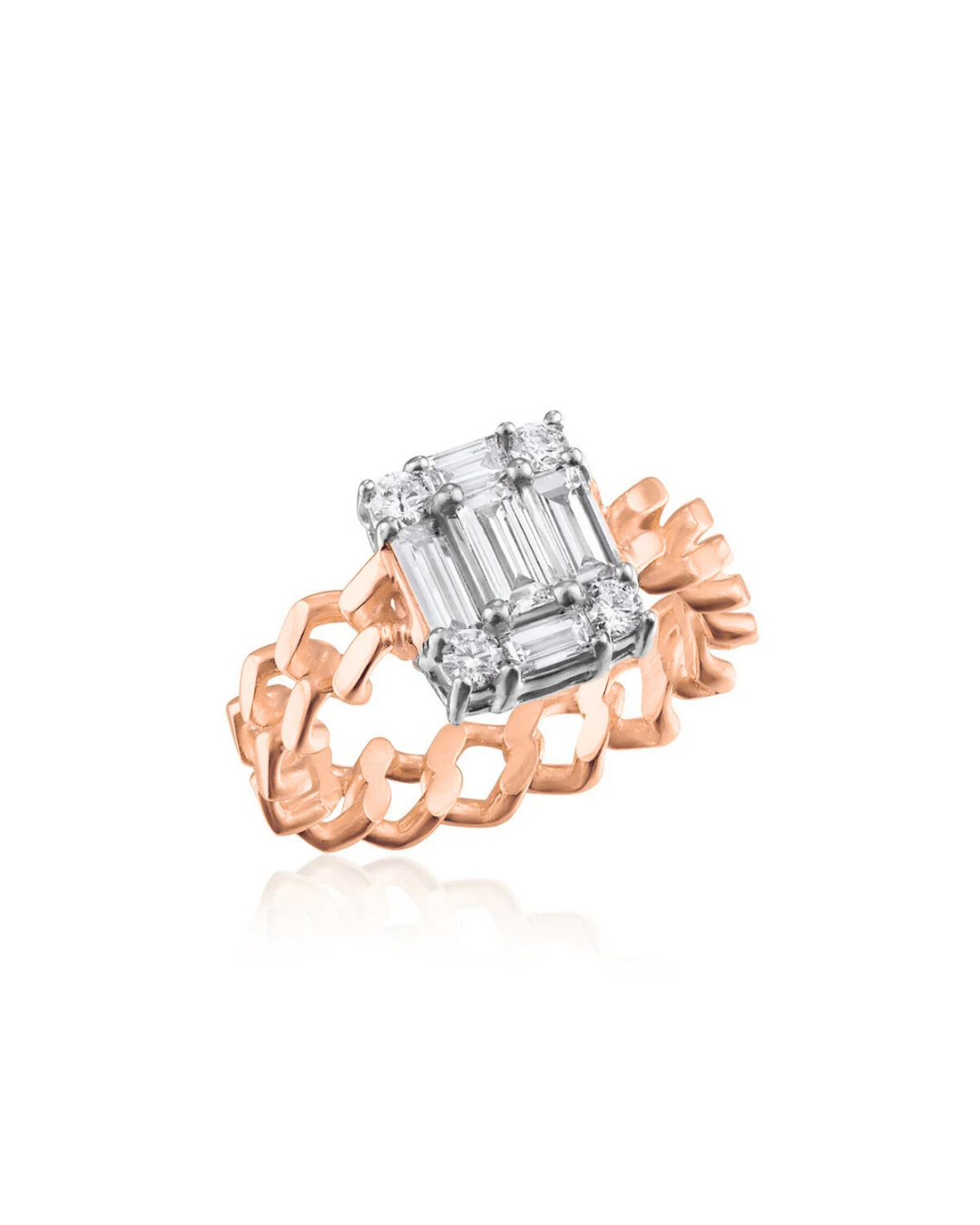 Clarity Cube Link Ring