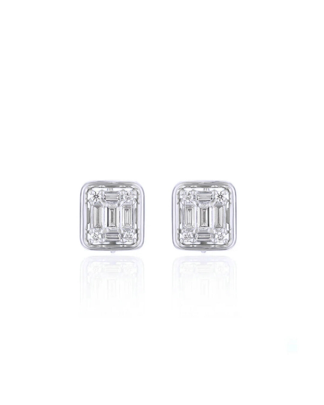 Clarity Gold Framed Studs