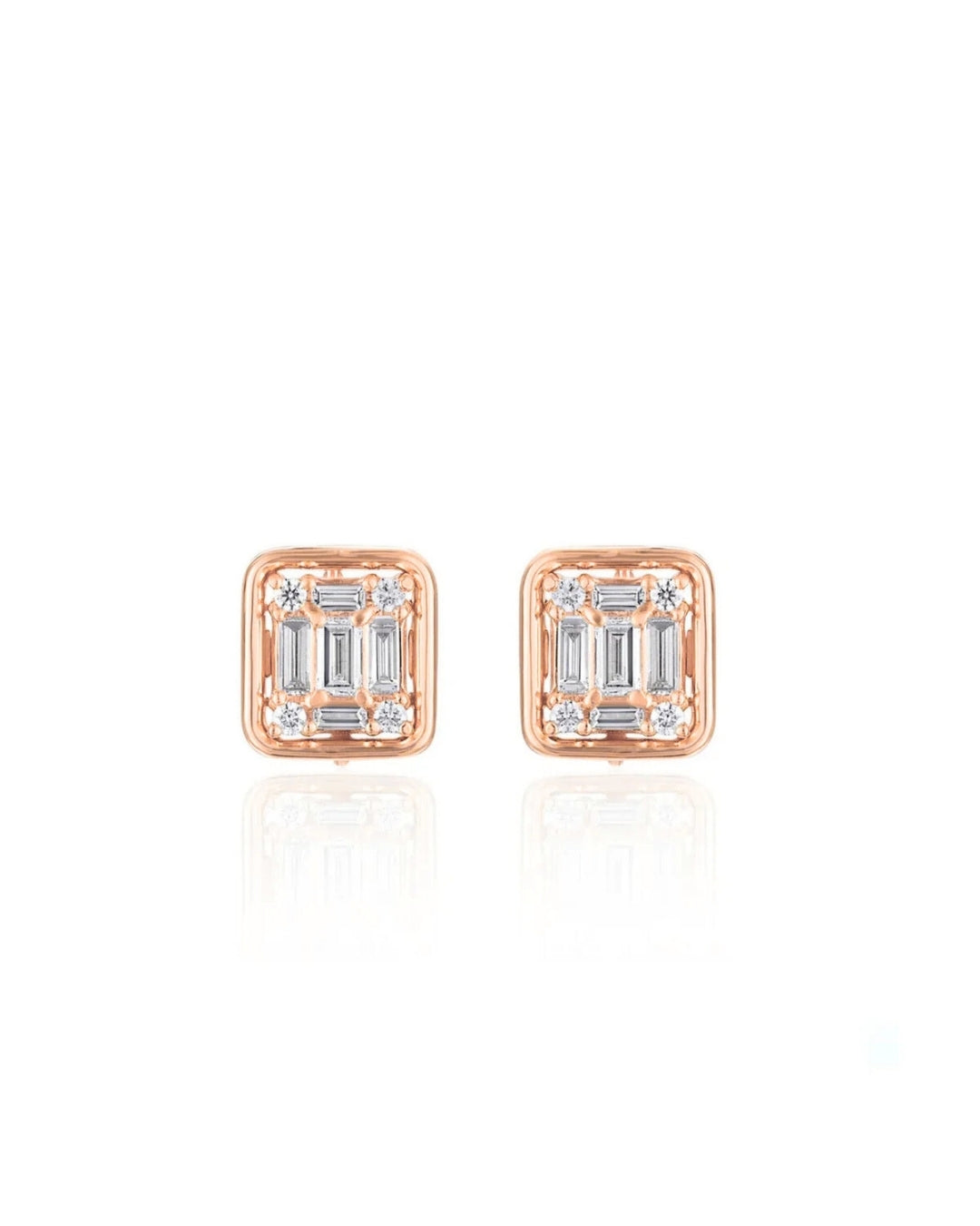 Clarity Gold Framed Studs