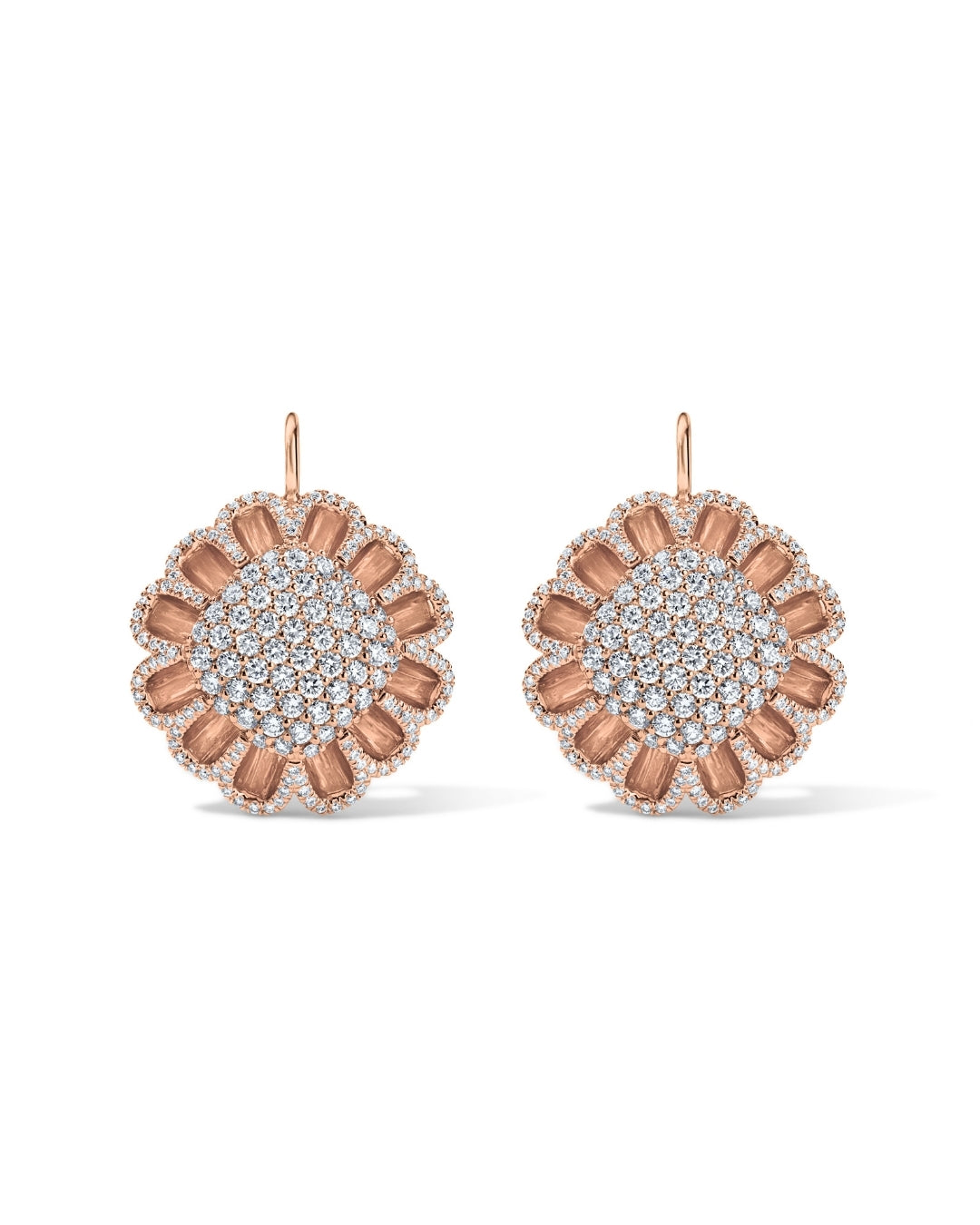 Floating All Diamond Mega Drop Earrings