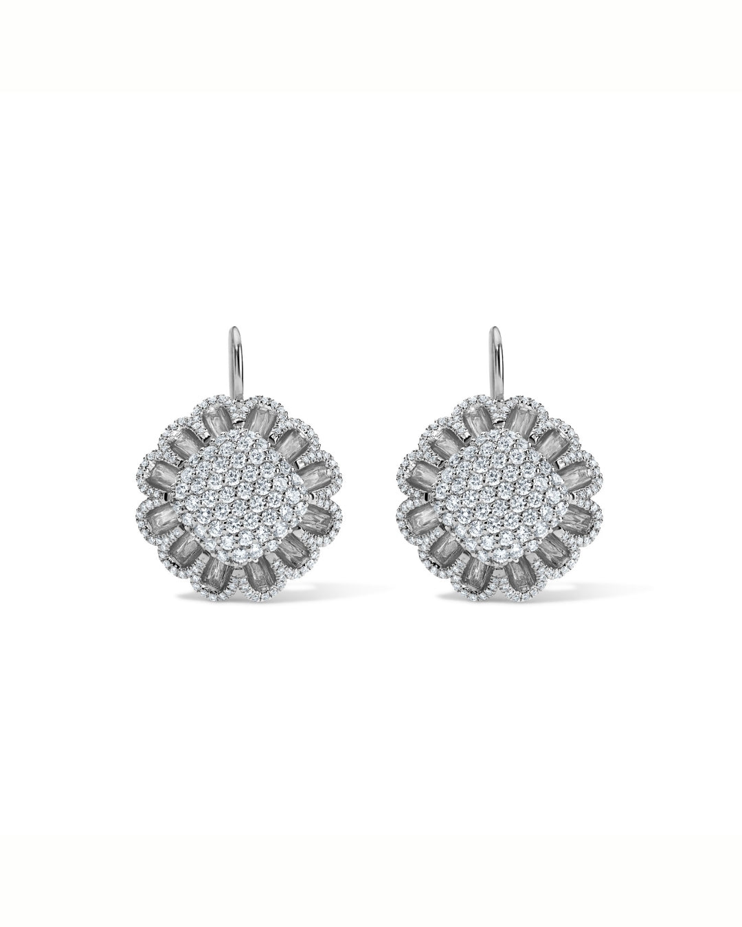 Floating All Diamond Drop Earrings