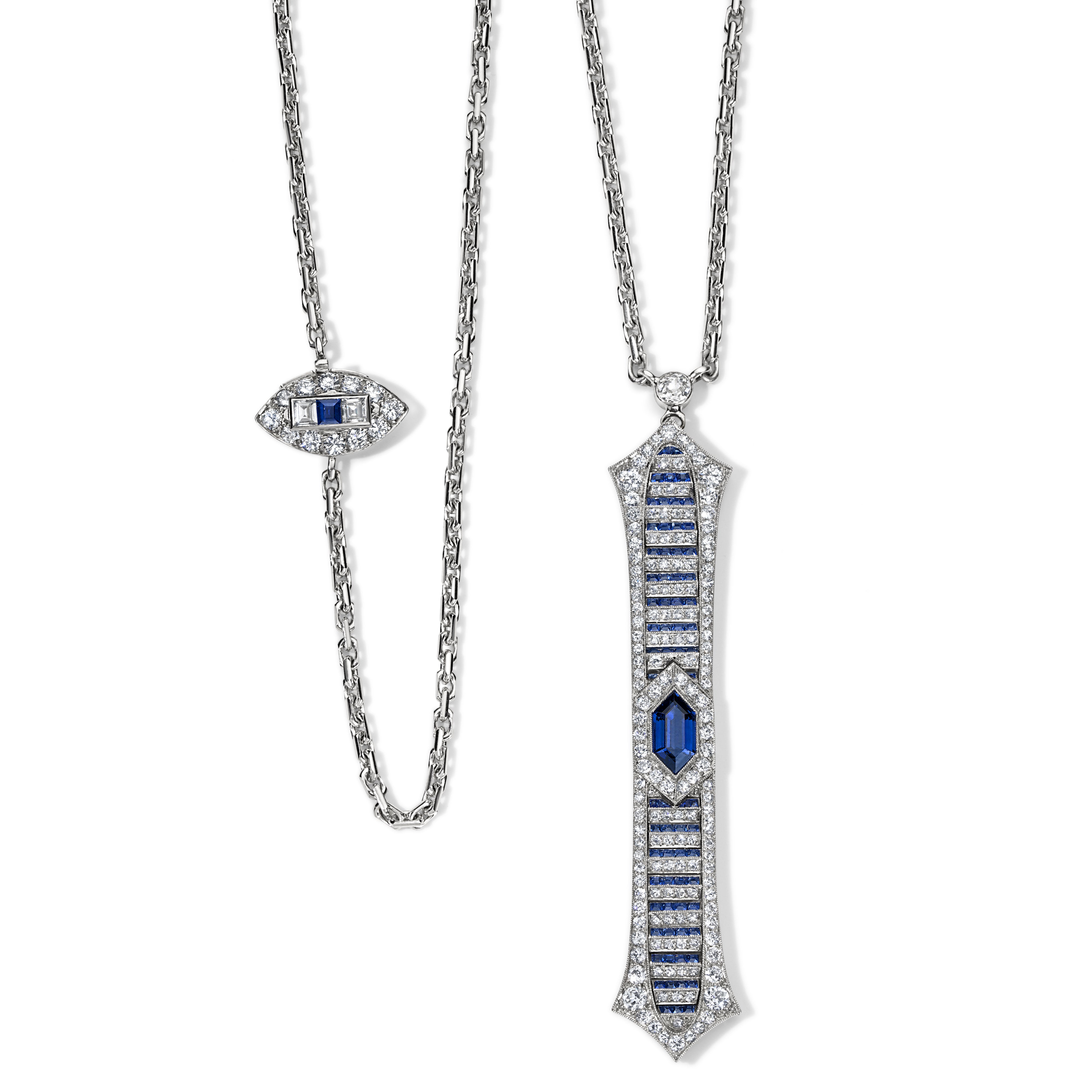 Sapphire and Diamond Duality Double Wrap Sautoir