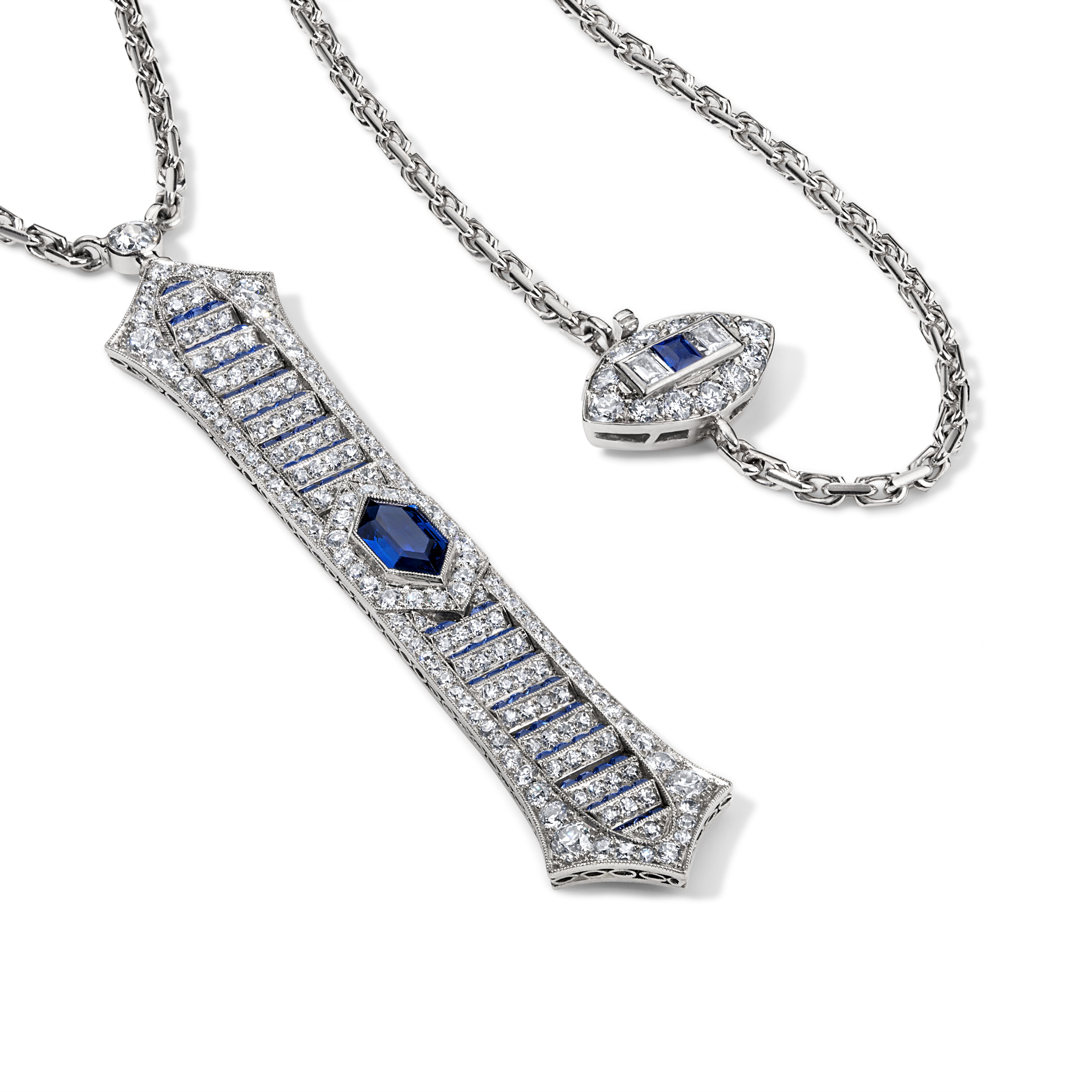 Sapphire and Diamond Duality Double Wrap Sautoir
