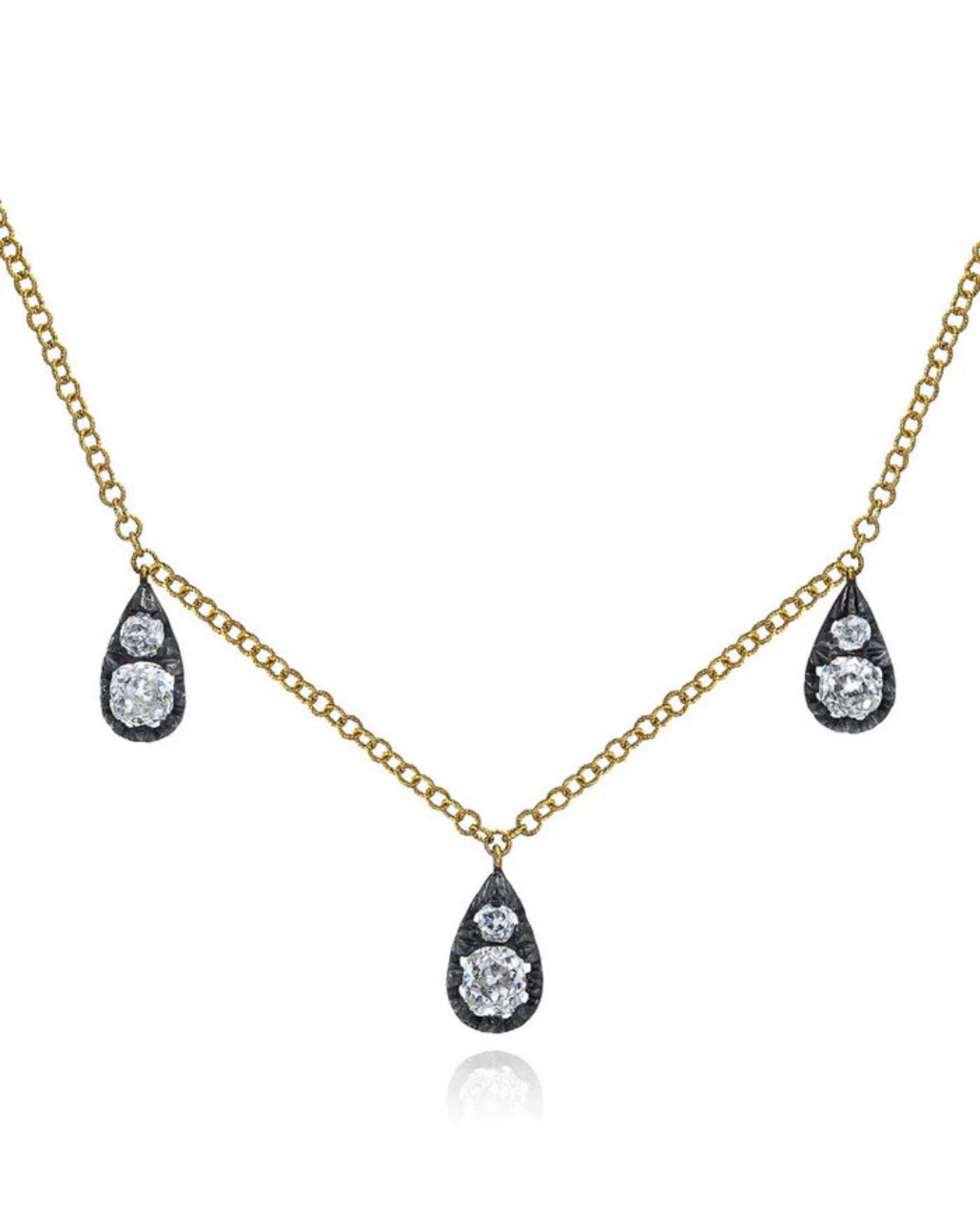 3 Drop Cushion Necklace