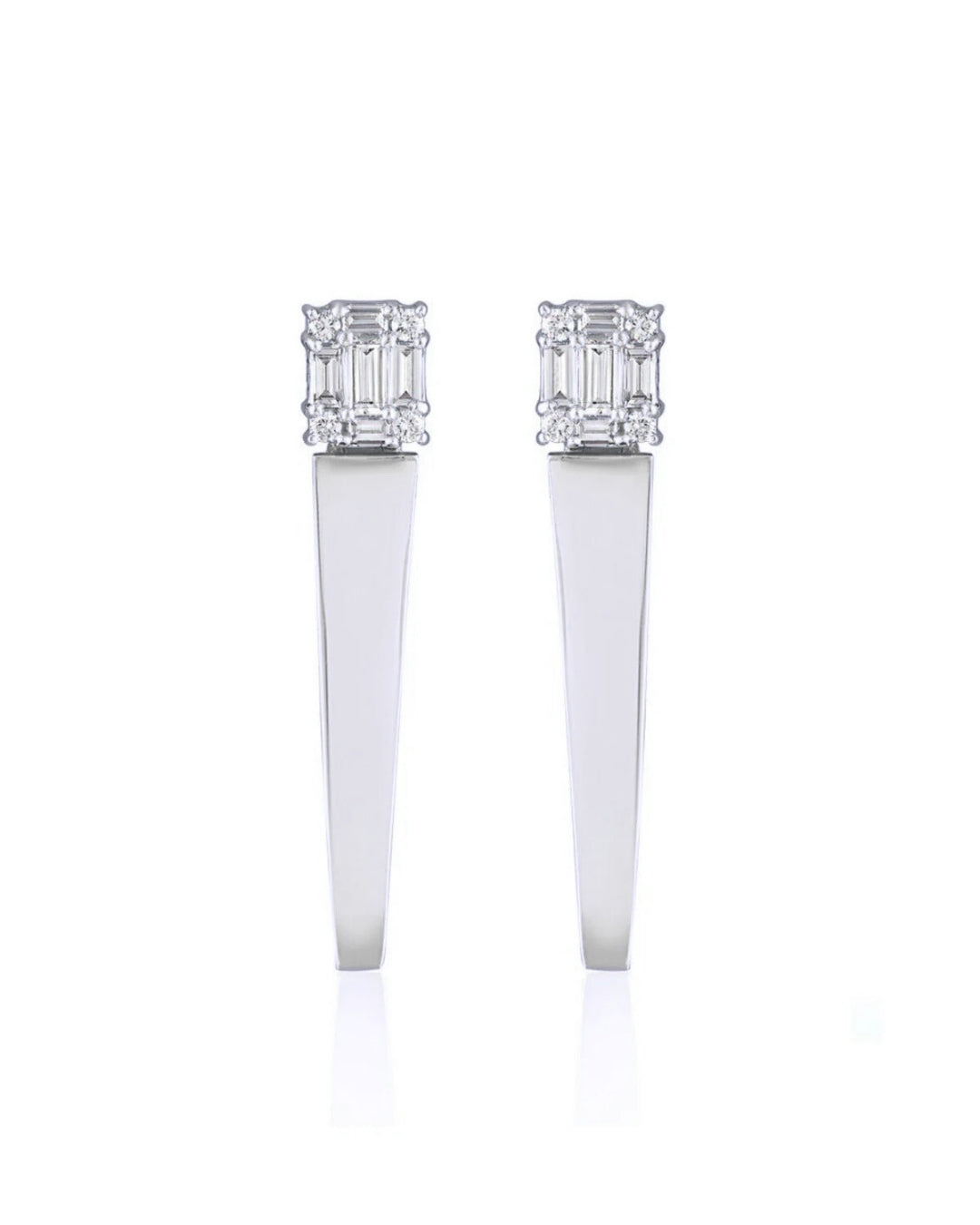 Clarity Polished Gold Icicle Earrings