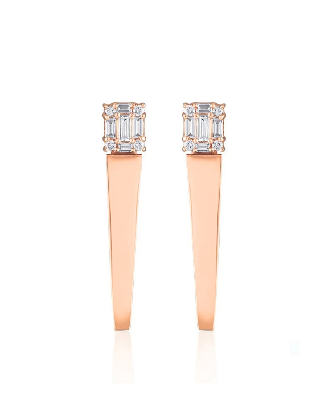 Clarity Polished Gold Icicle Earrings