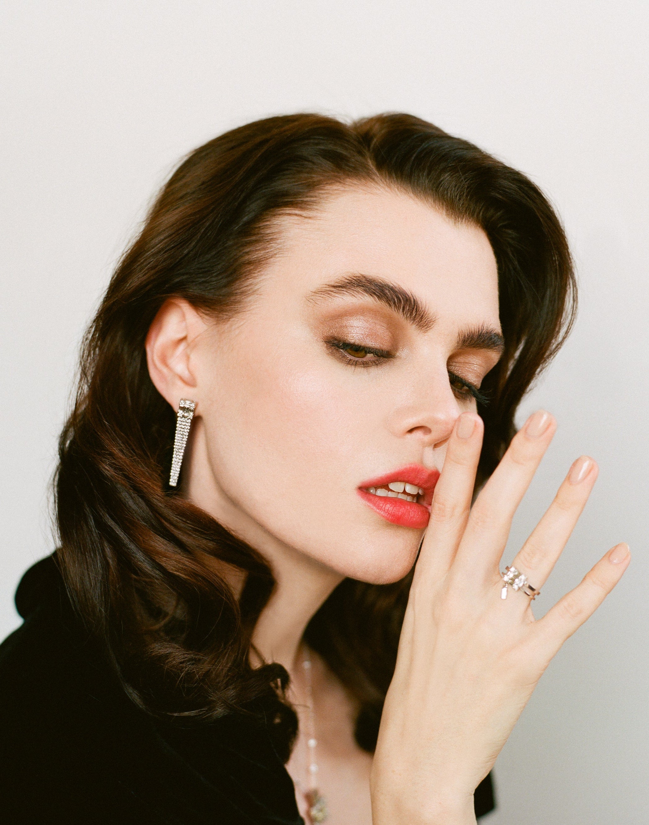Clarity All Diamond Icicle Earrings