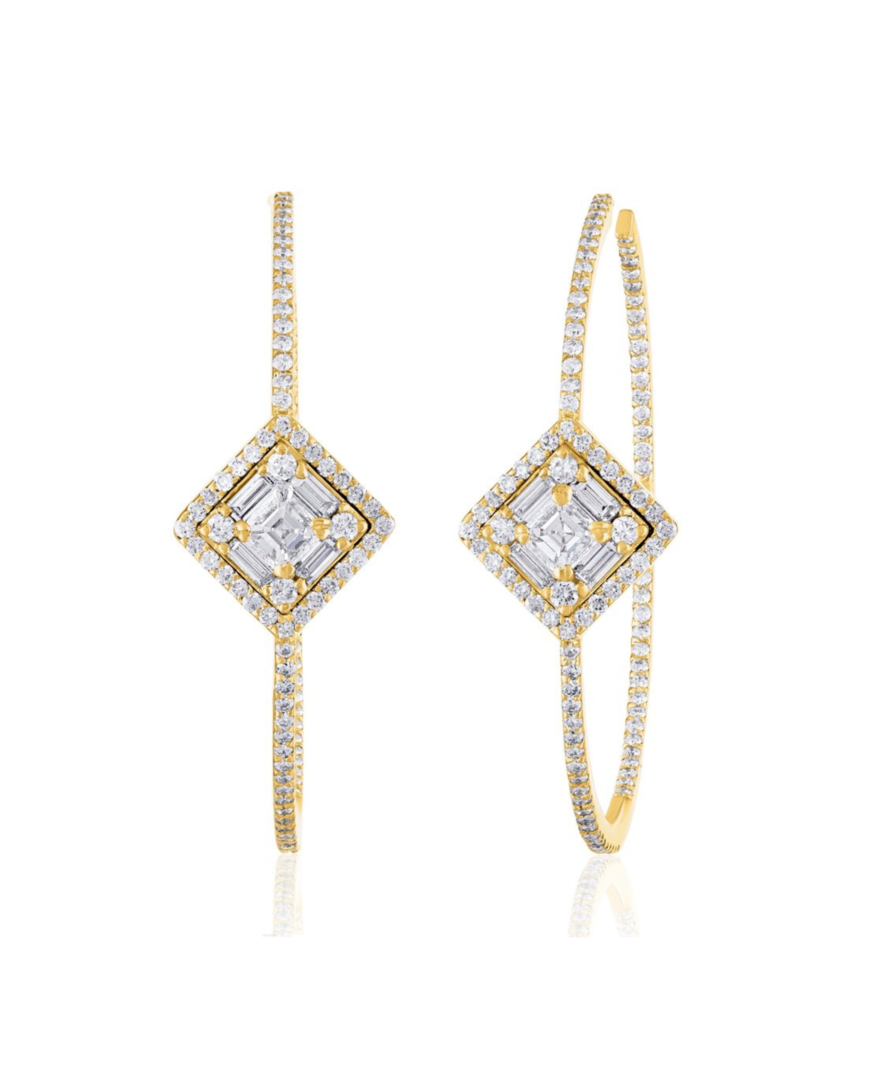 Clarity Asscher Cut Hoops