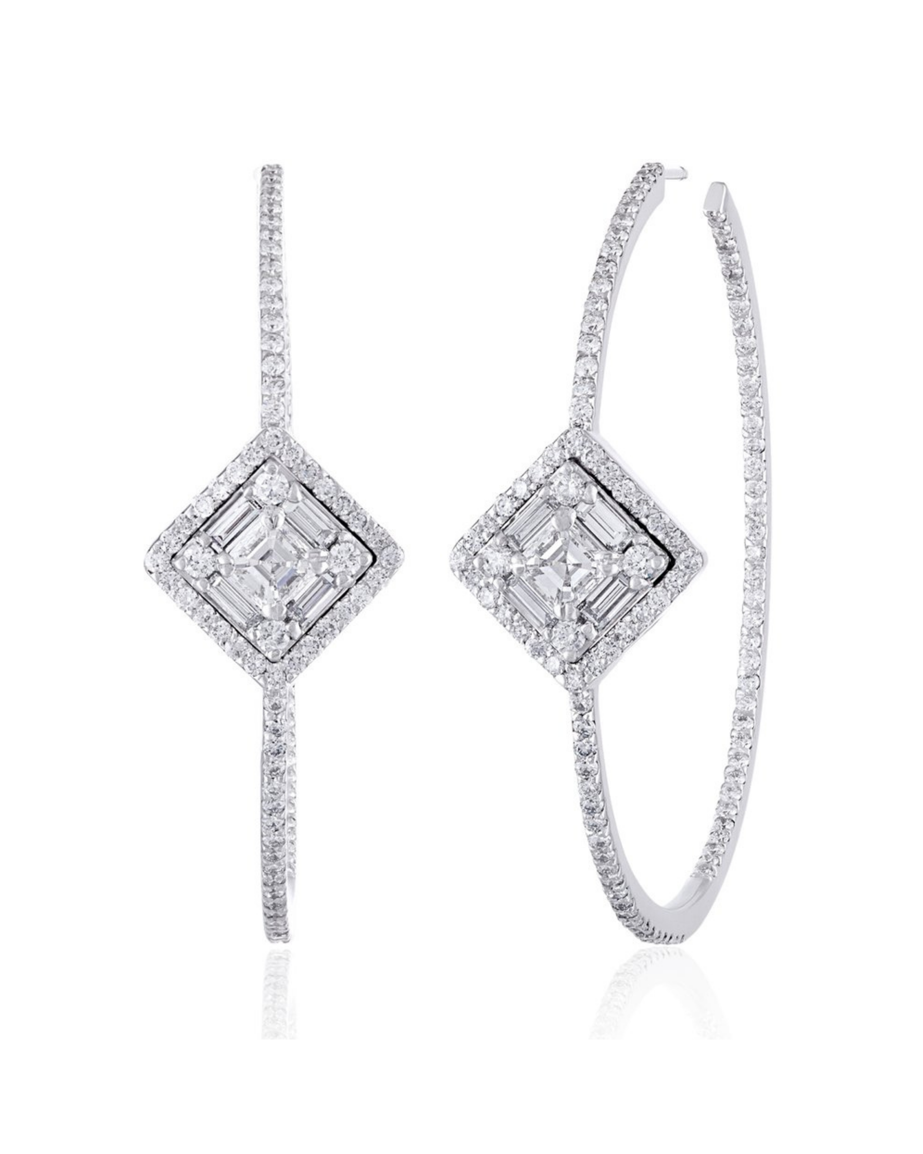 Asscher Cut Clarity Hoops
