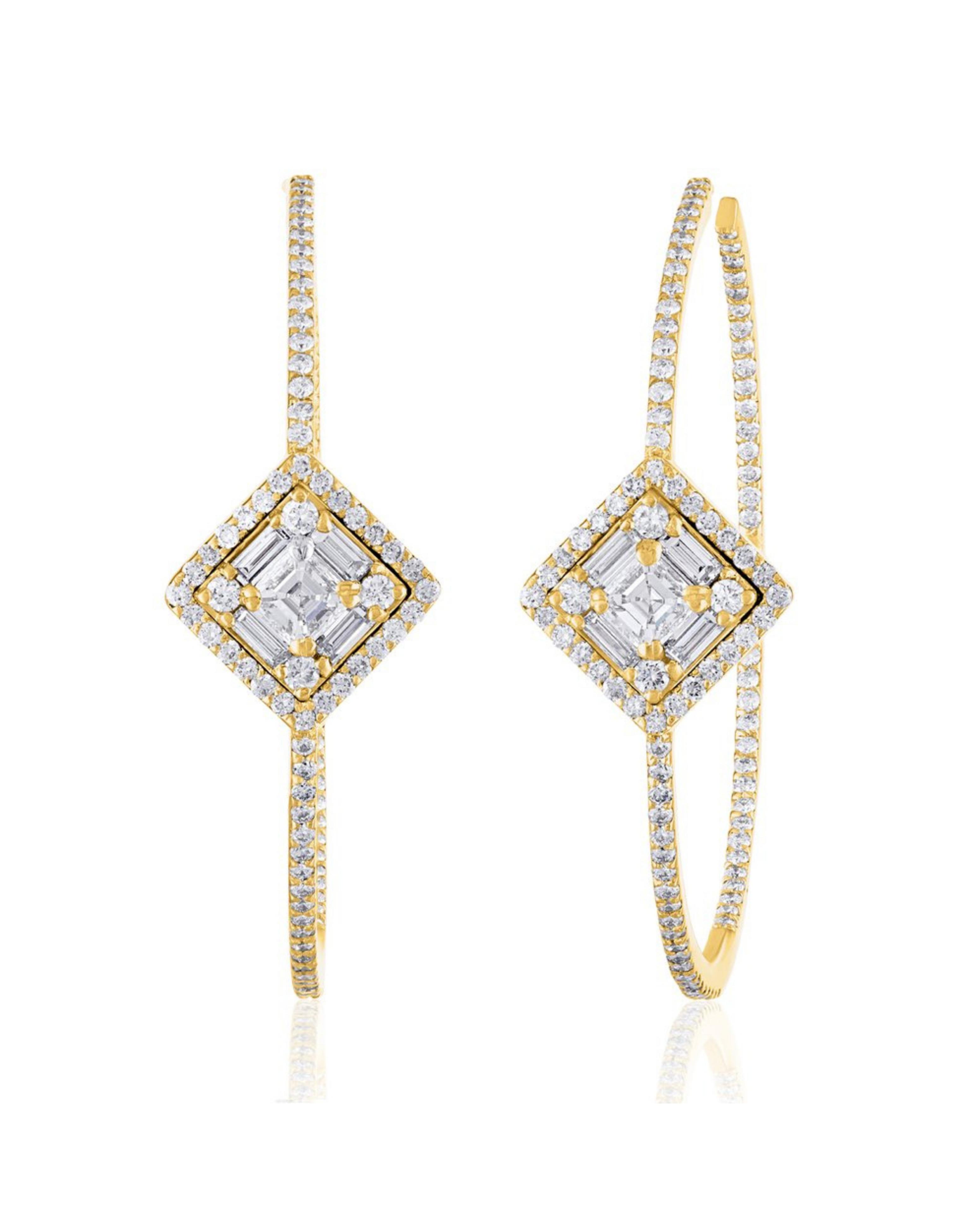 Asscher Cut Clarity Hoops