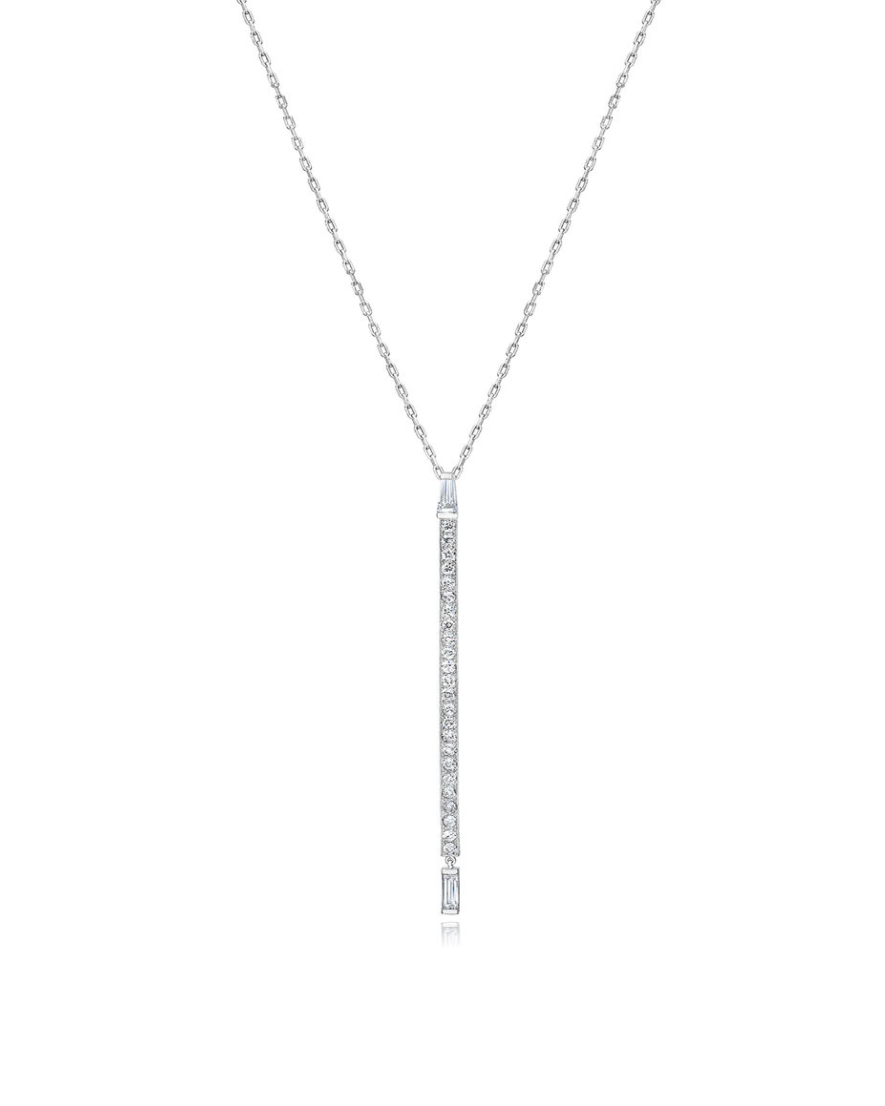 Baguette Diamond Bar Necklace