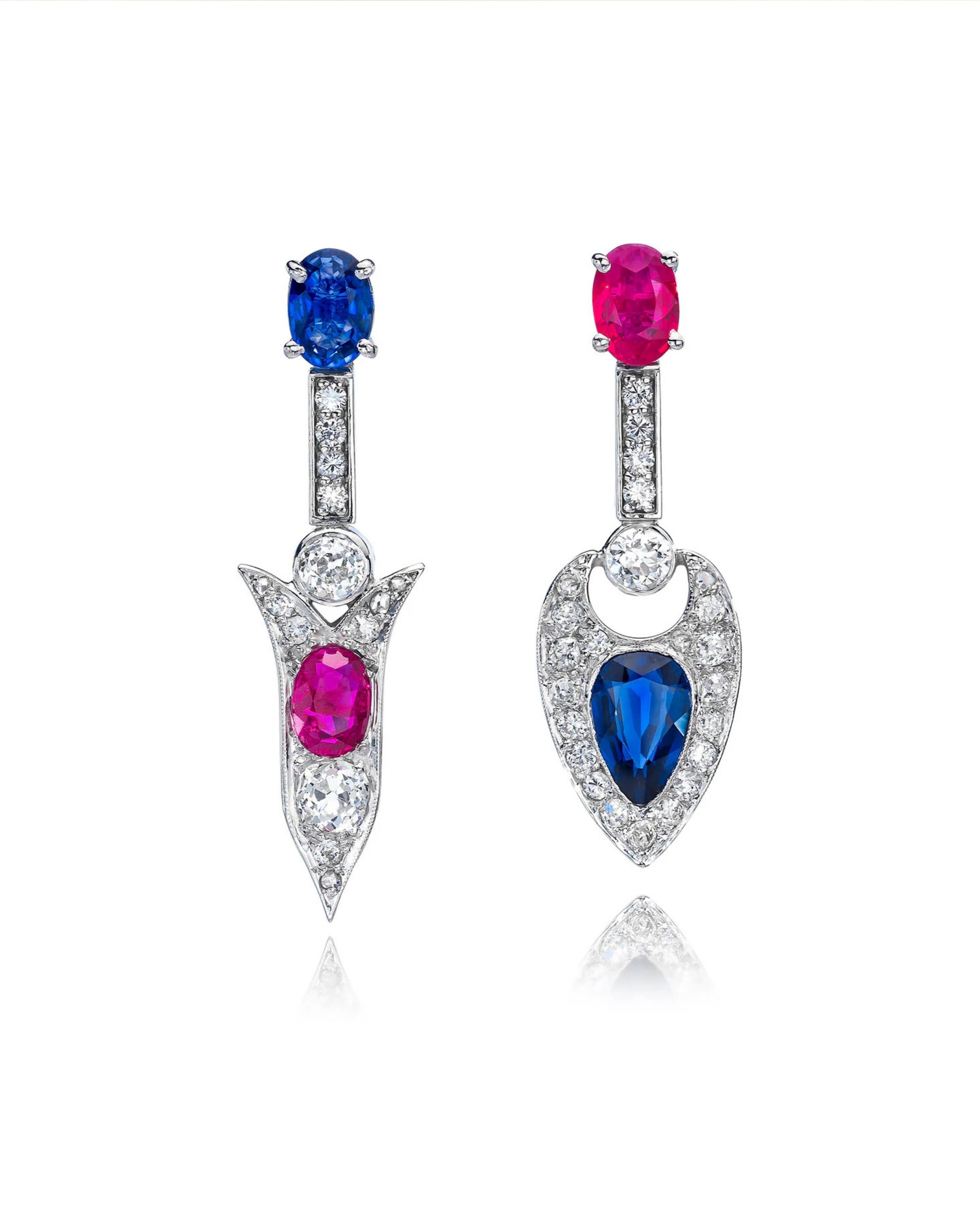 Broken Arrow Pendant Earrings