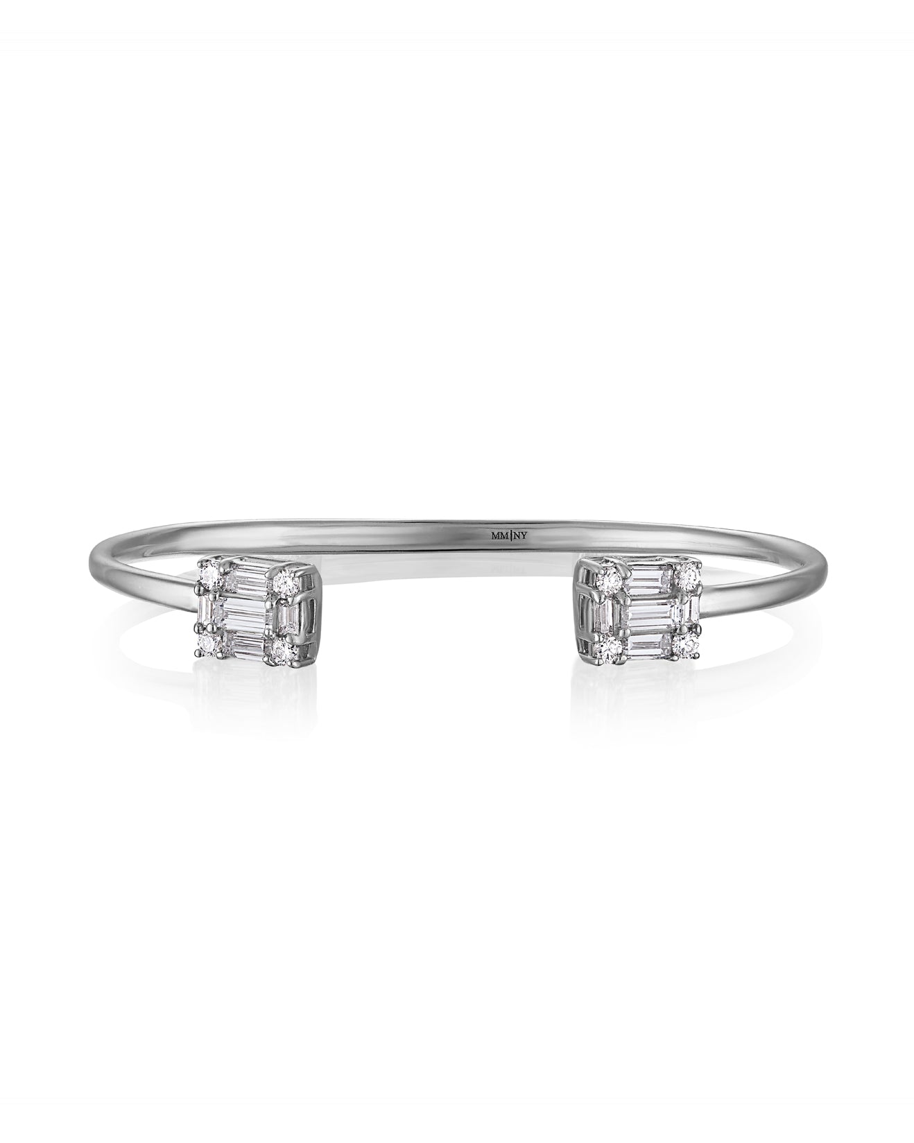 Clarity Dual Cube Hinged Bangle