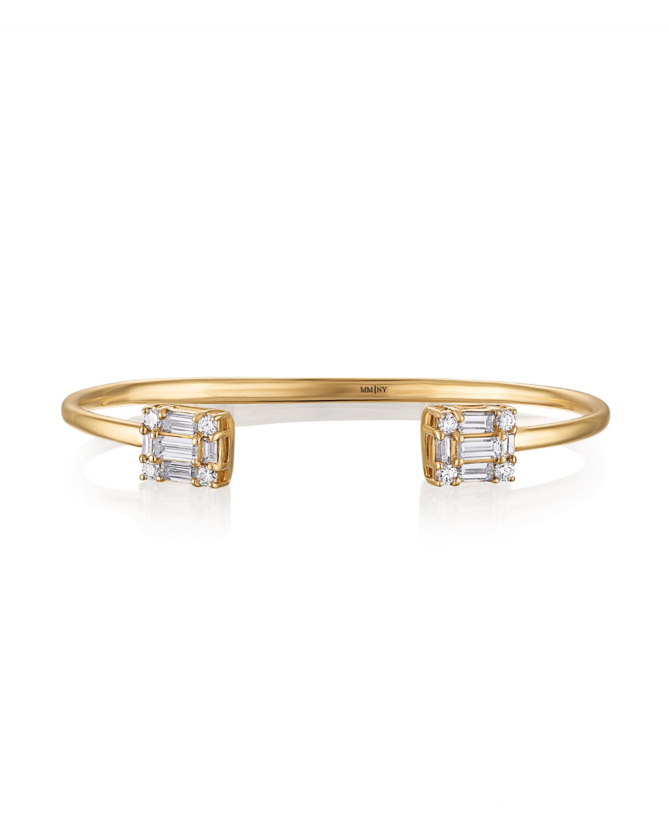 Clarity Dual Cube Hinged Bangle