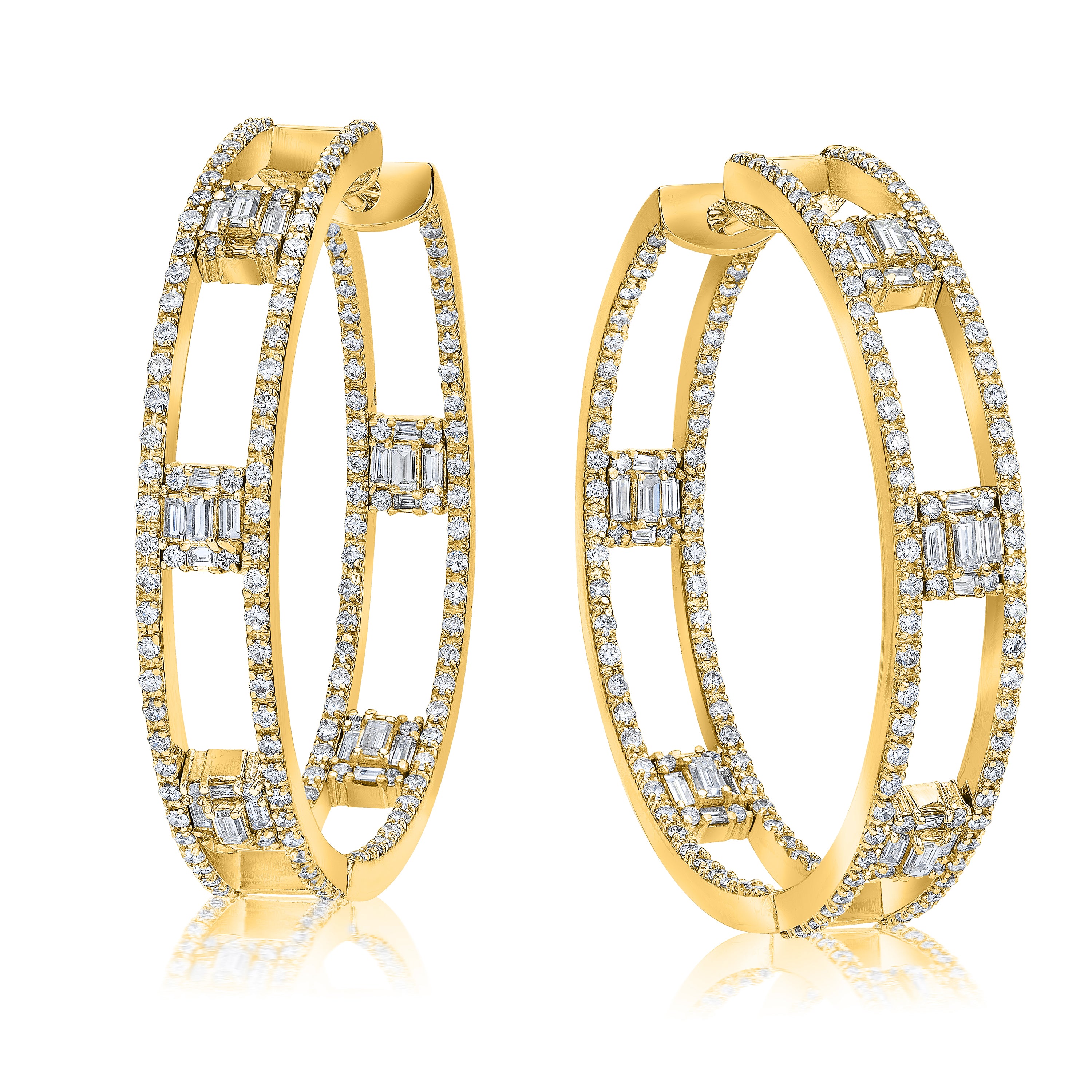 Clarity Inside-Out Diamond Hoops