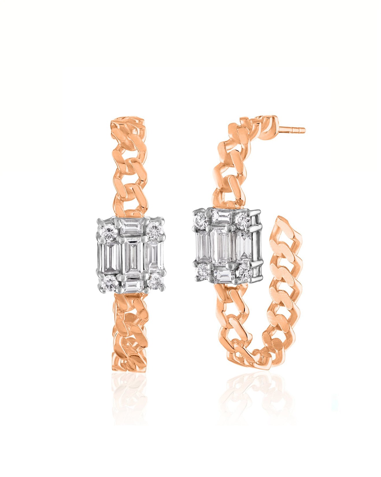 Clarity Oval Link Hoops