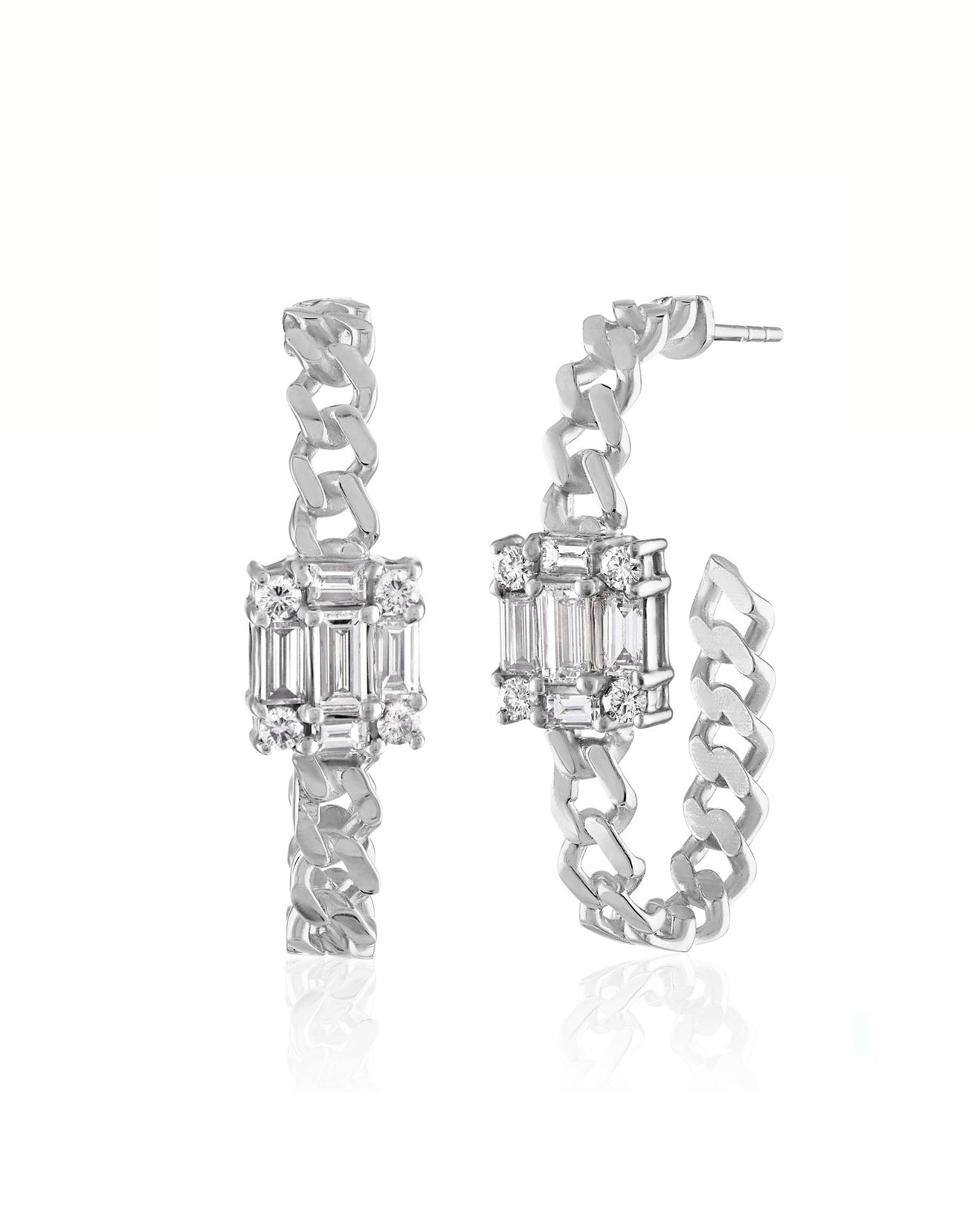 Clarity Oval Link Hoops