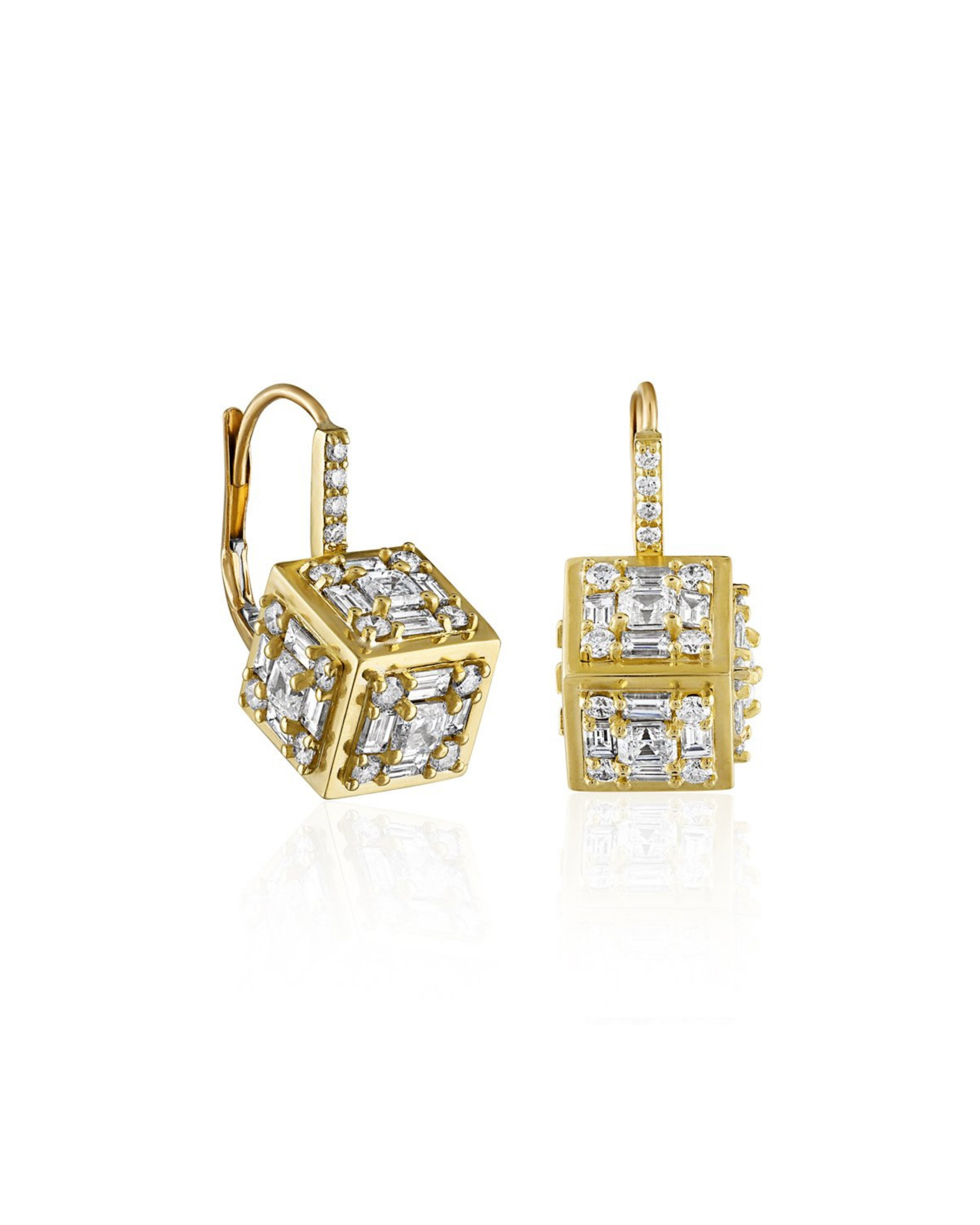 Clarity 3D Diamond Drop Earrings