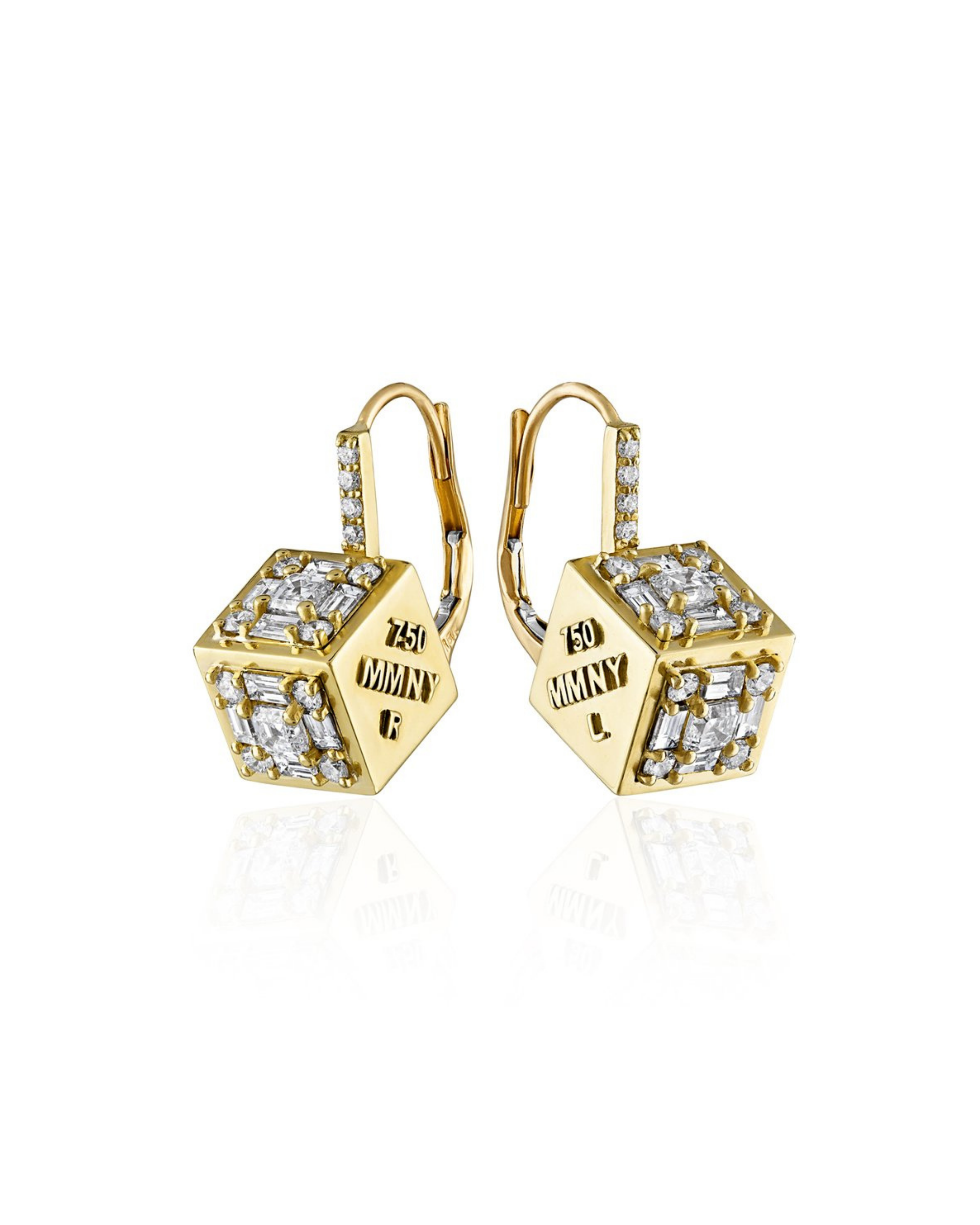 Clarity 3D Diamond Drop Earrings