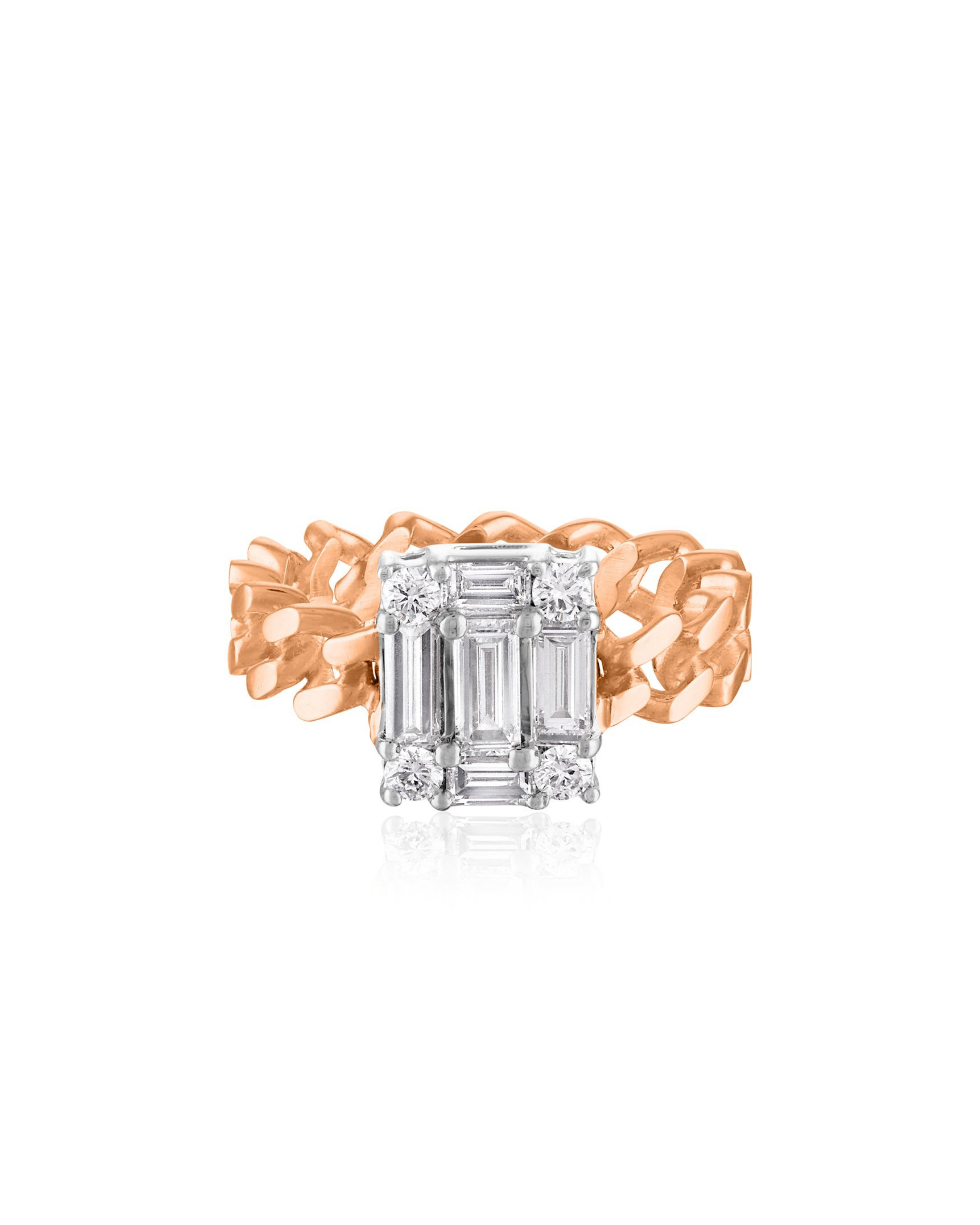 Clarity Cube Link Ring