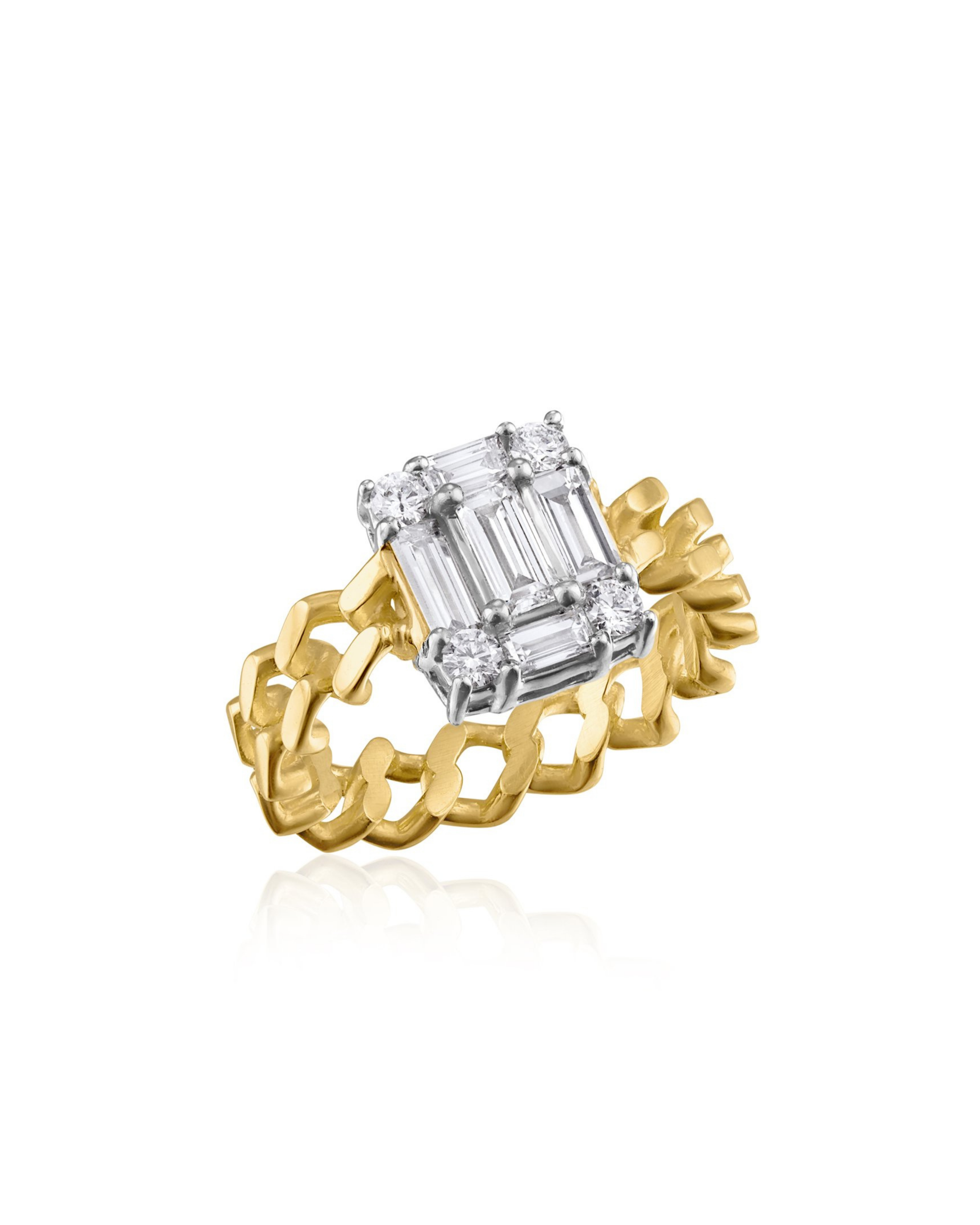 Clarity Cube Link Ring
