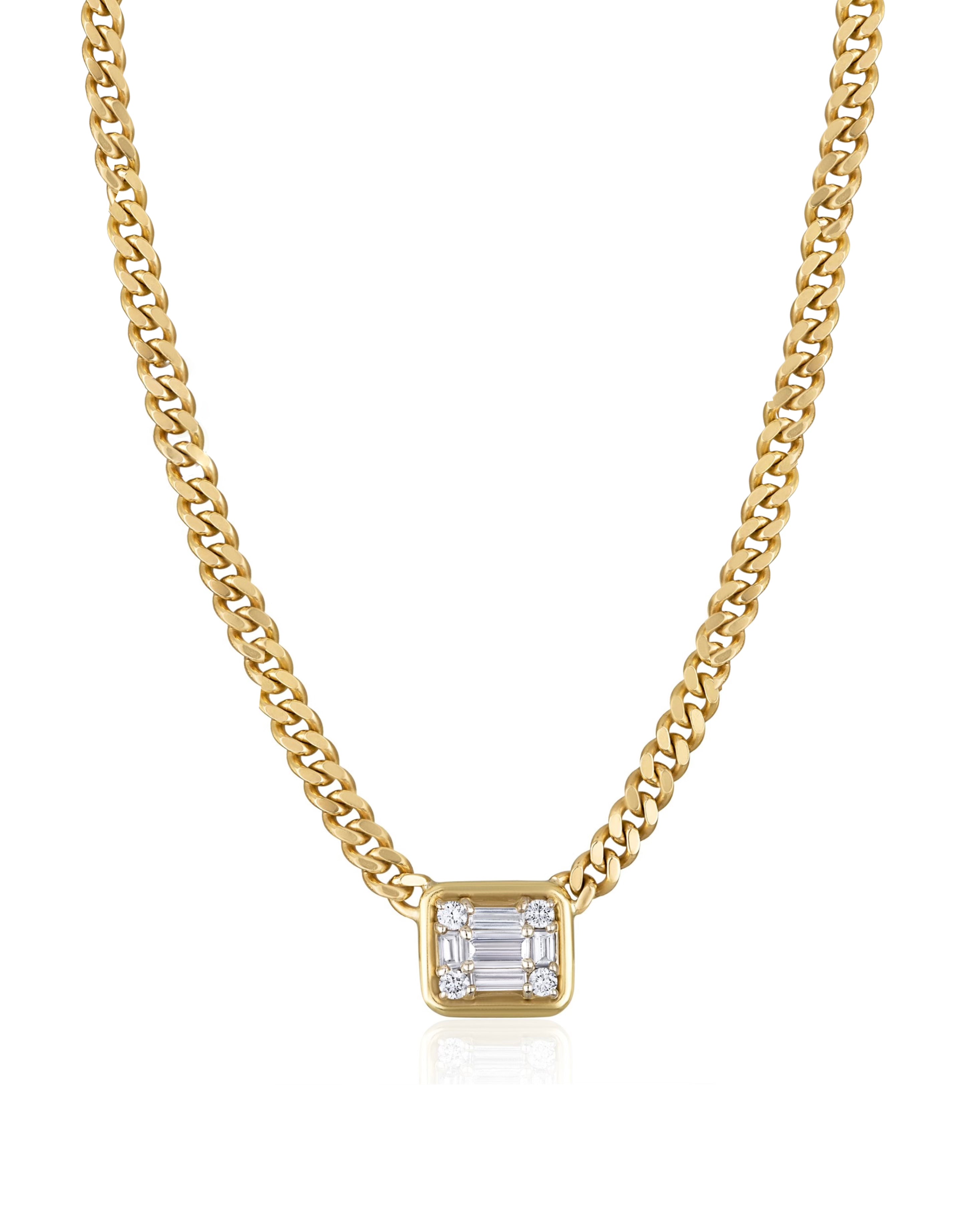 Clarity Gold Framed Link Necklace