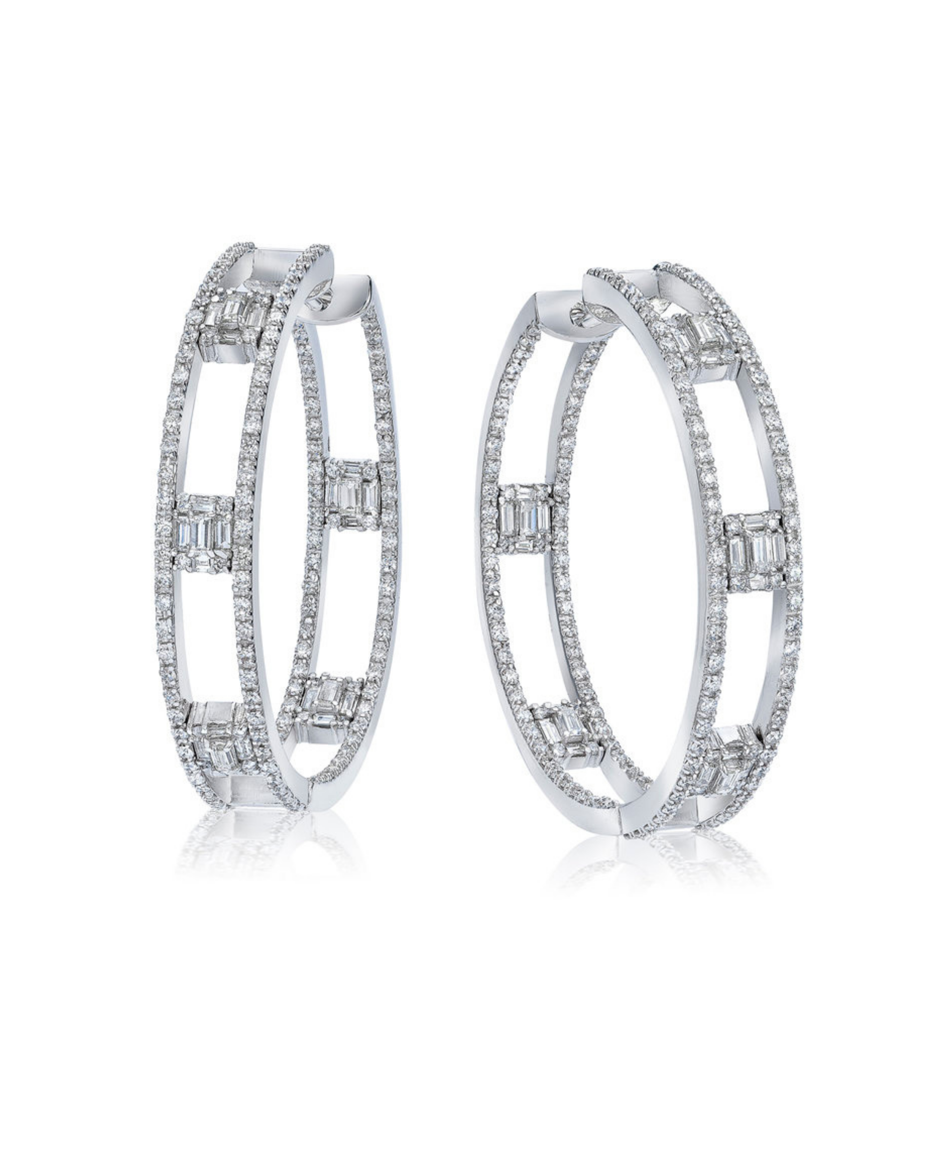 Clarity Inside-Out Diamond Hoops