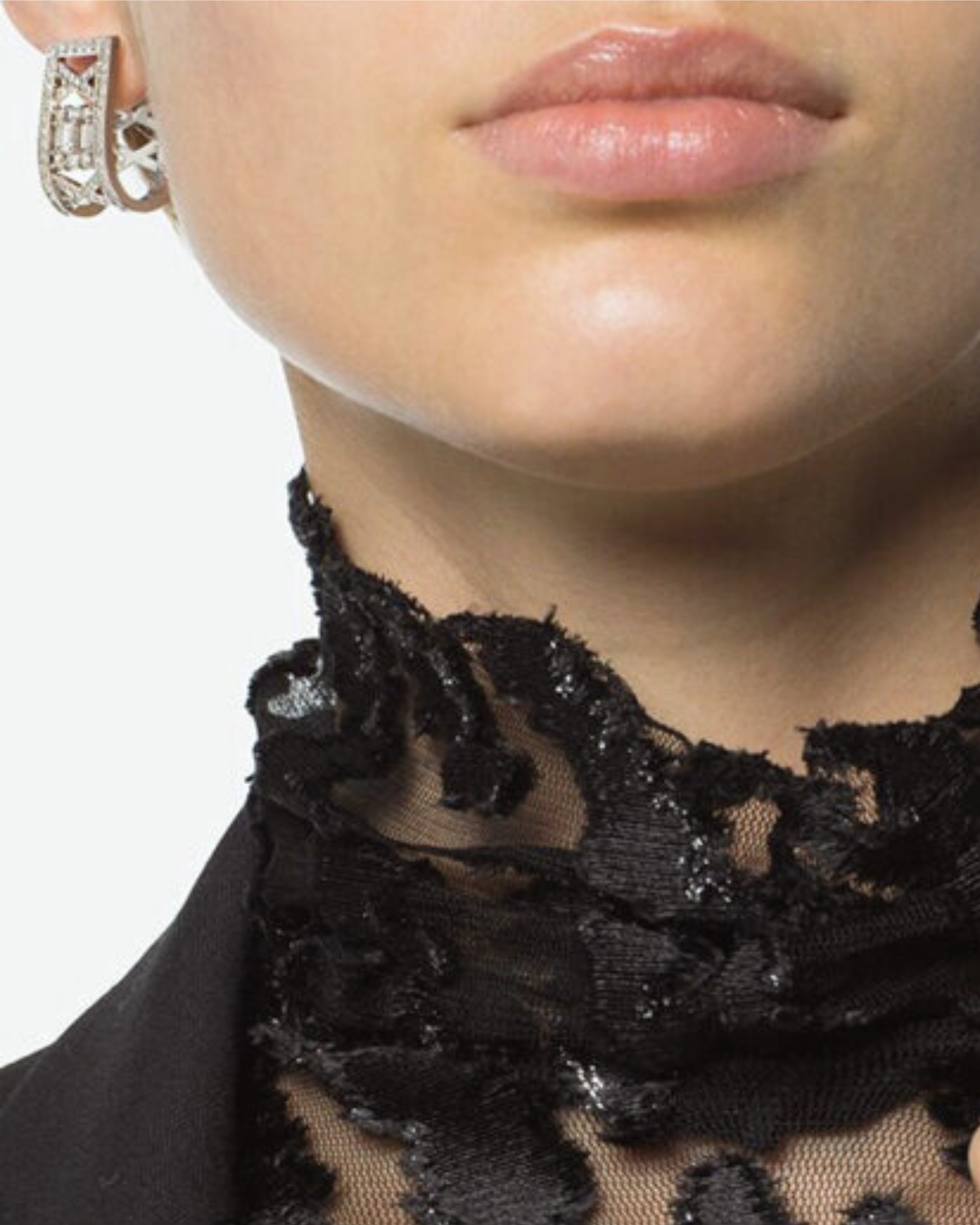 Clarity Lattice Huggie/Hoop Earrings